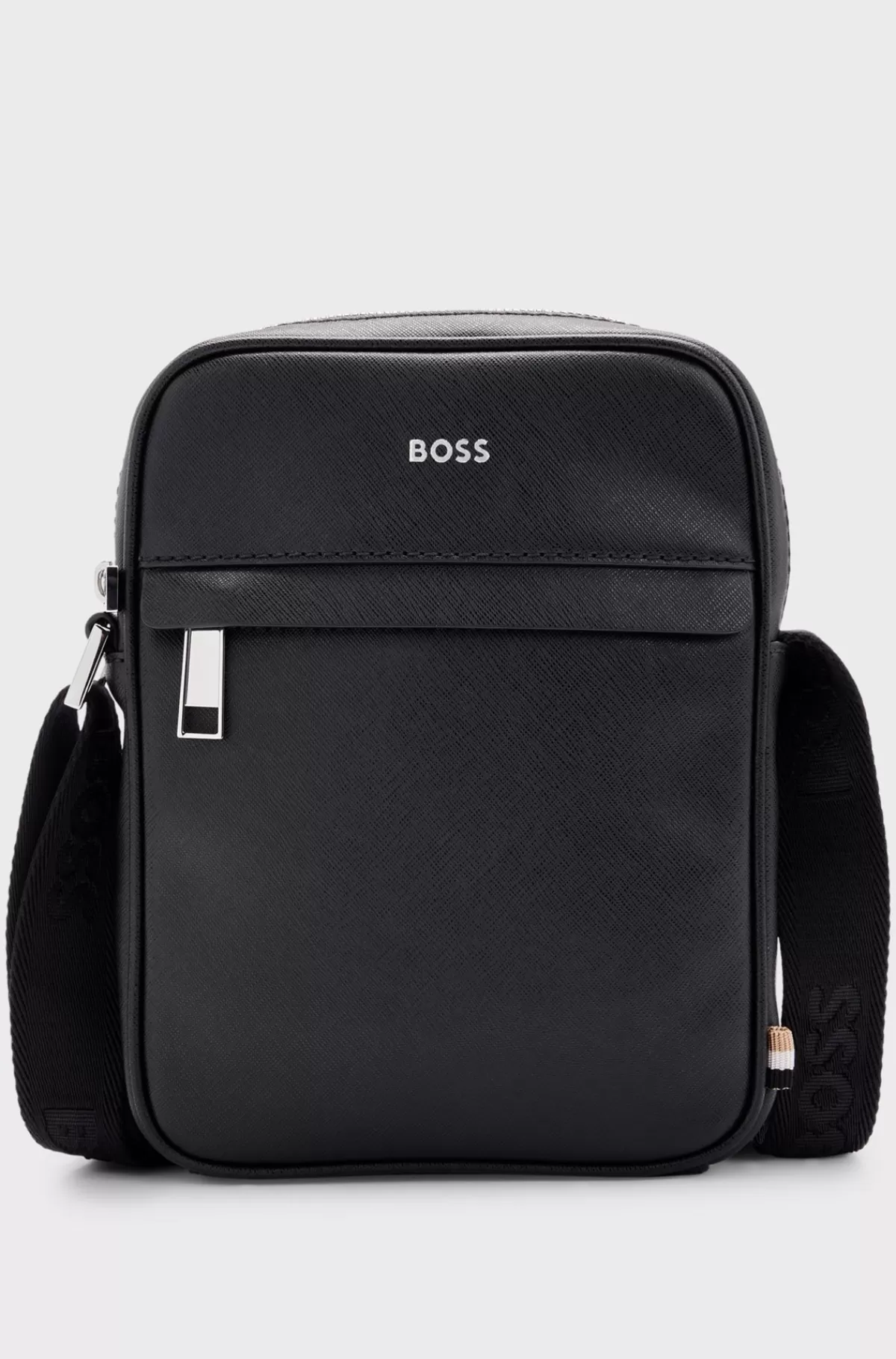 HUGO BOSS Skuldertaske Med Signaturstribe Og Logodetalje Sort Online