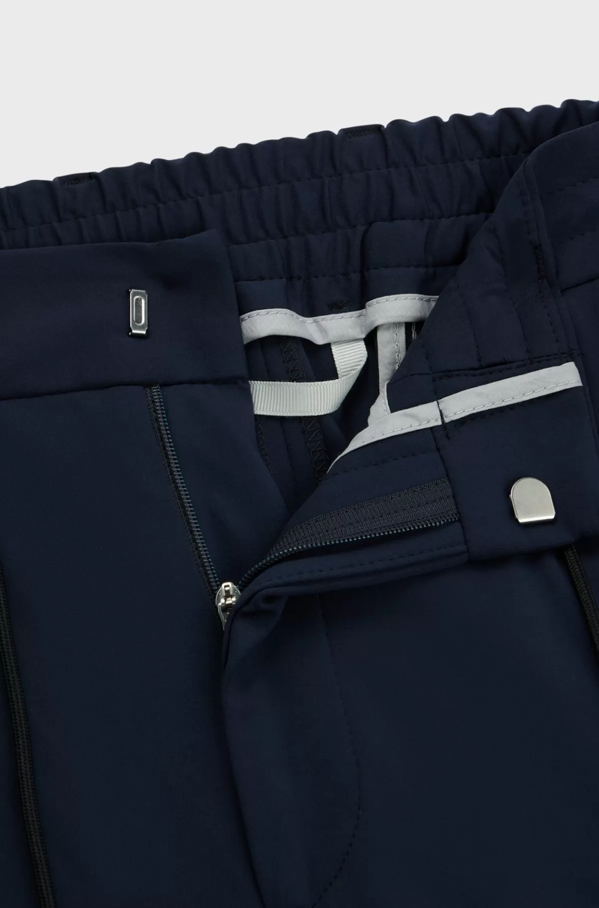 HUGO BOSS Slim Fit Bukser I Jersey Med Performance-stof Med Stræk Mørkeblå Cheap