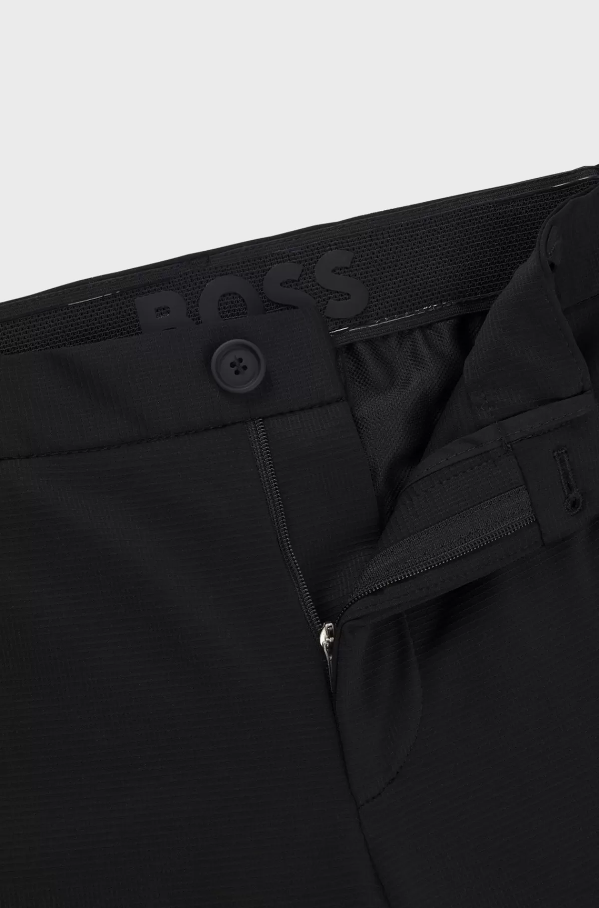 HUGO BOSS Slim Fit Bukser I Jersey Med Performance-stræk Og Mikromønster Sort Hot