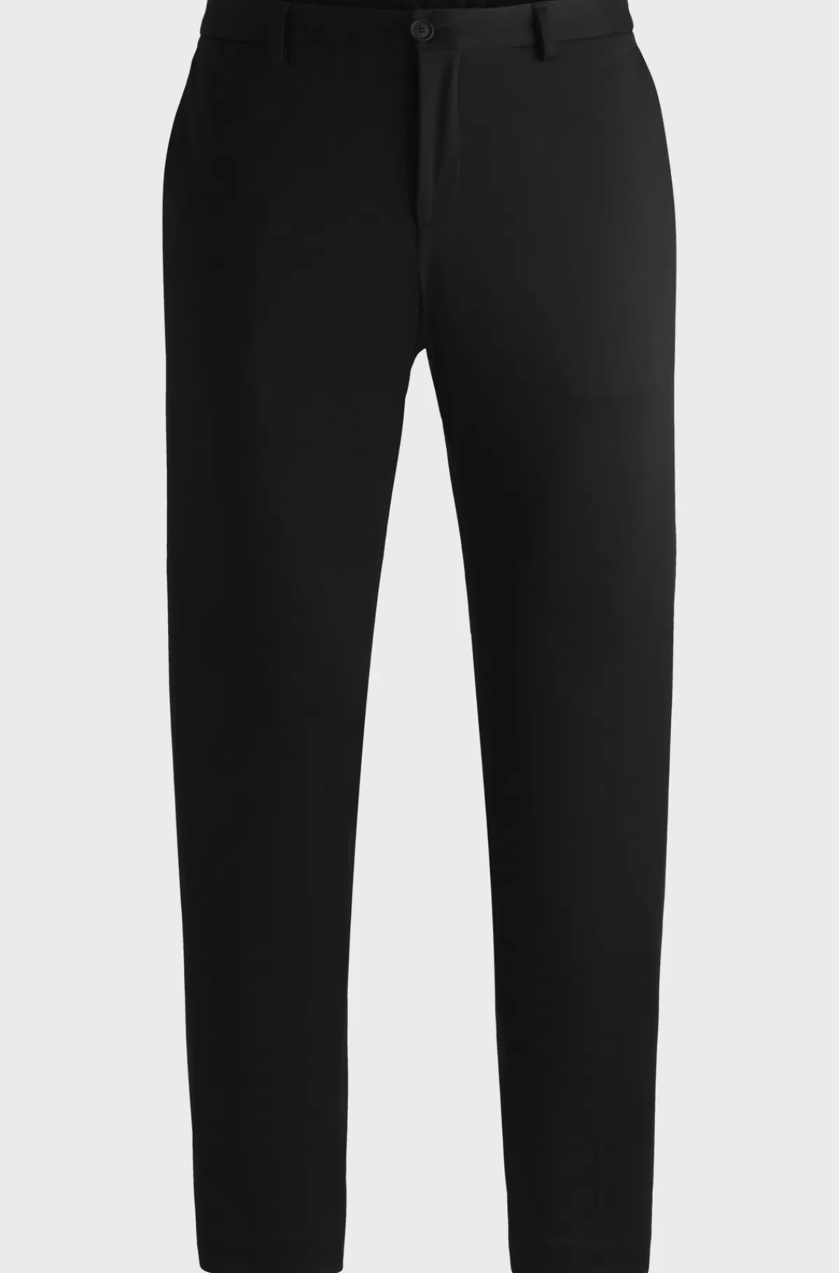 HUGO BOSS Slim Fit Bukser I Jersey Med Performance-stræk Og Mikromønster Sort Hot