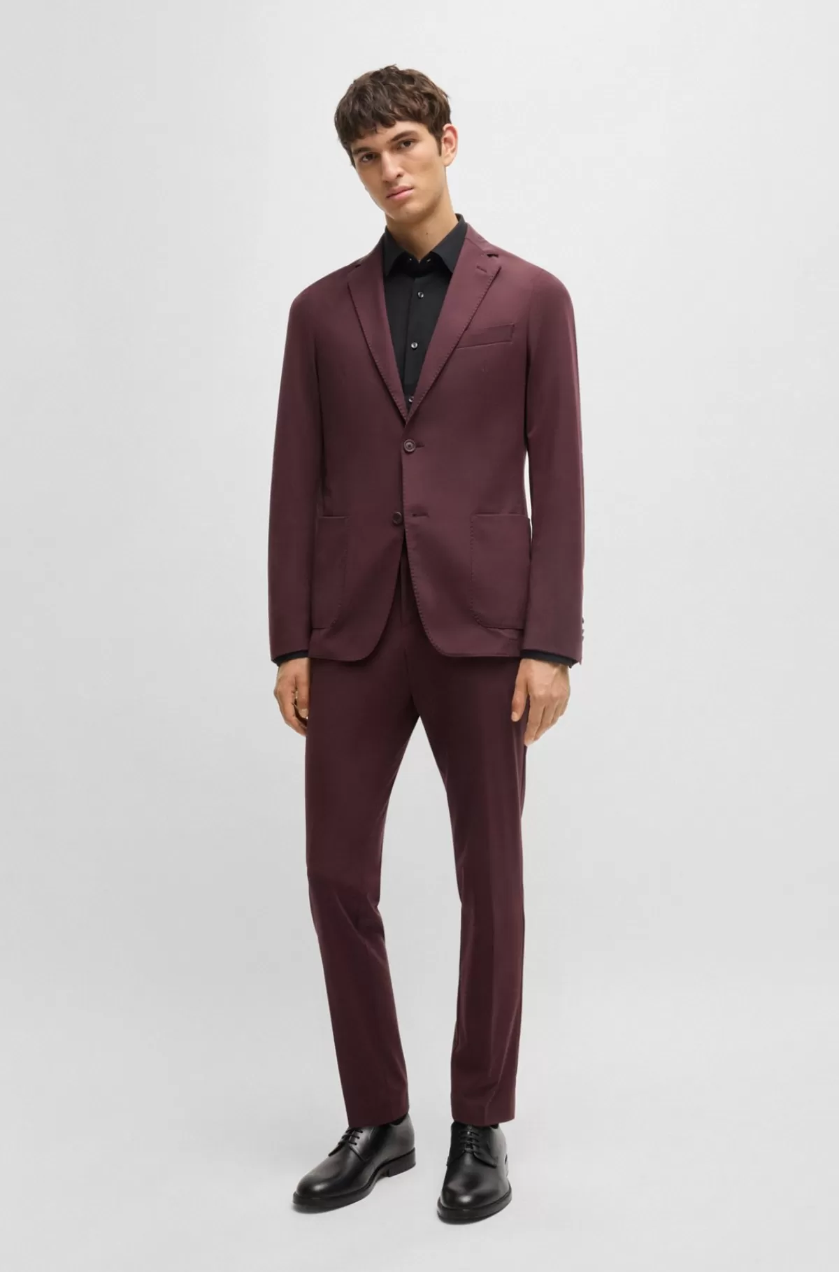 HUGO BOSS Slim Fit Bukser I Performance-jersey Med Stræk Lyserød New