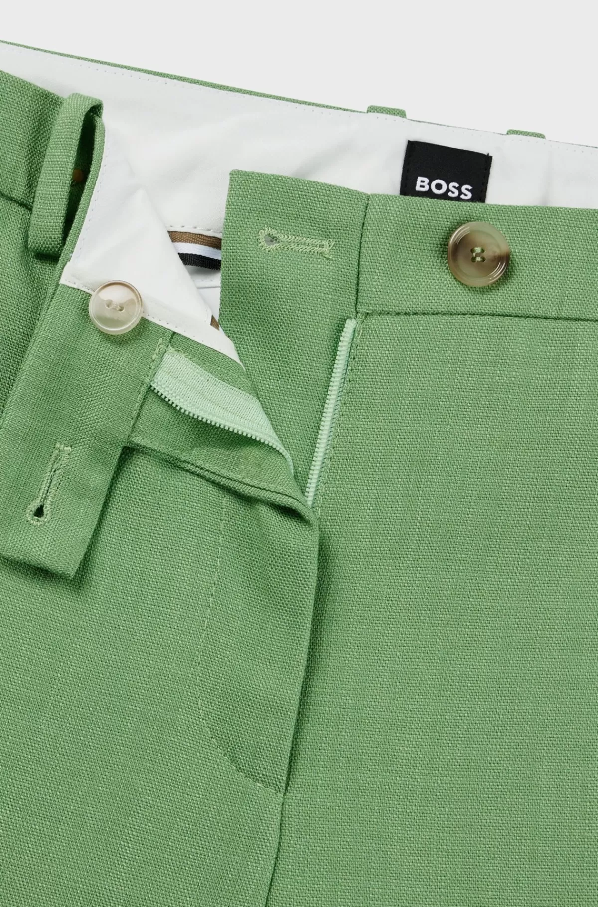 HUGO BOSS Slim Fit Bukser Med Vide Ben I Materiale Med Stræk Grøn Store