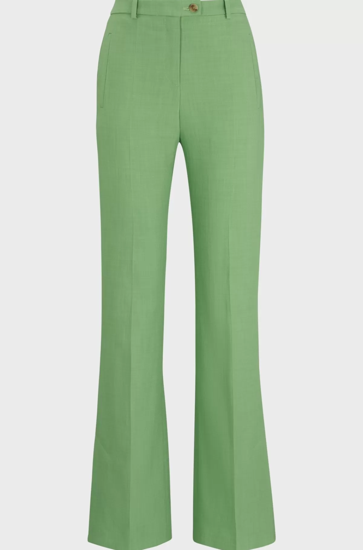 HUGO BOSS Slim Fit Bukser Med Vide Ben I Materiale Med Stræk Grøn Store