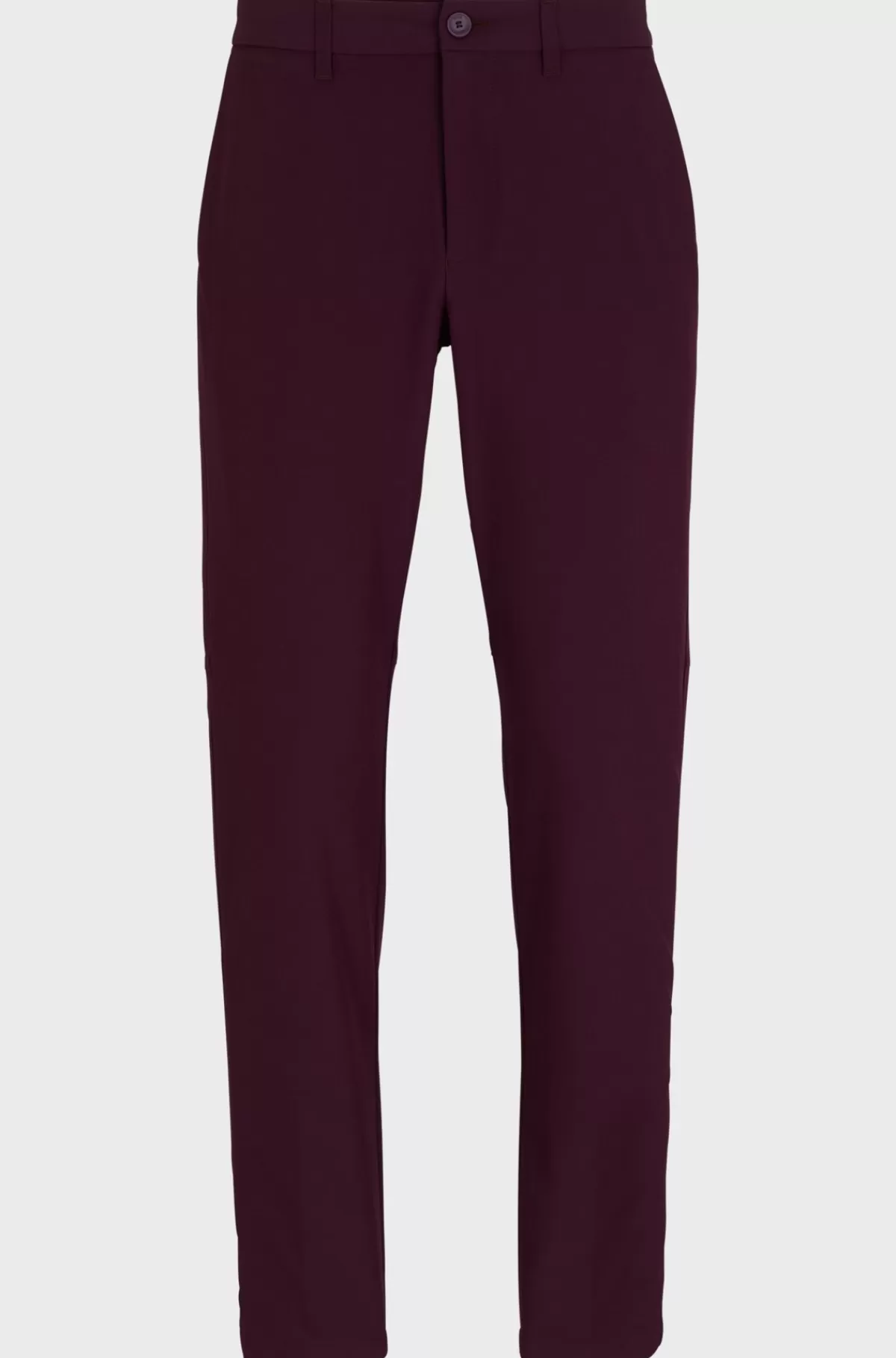 HUGO BOSS Slim Fit Chinos I Strygelet Stof Med Stræk I Fire Retninger Mørklilla Cheap