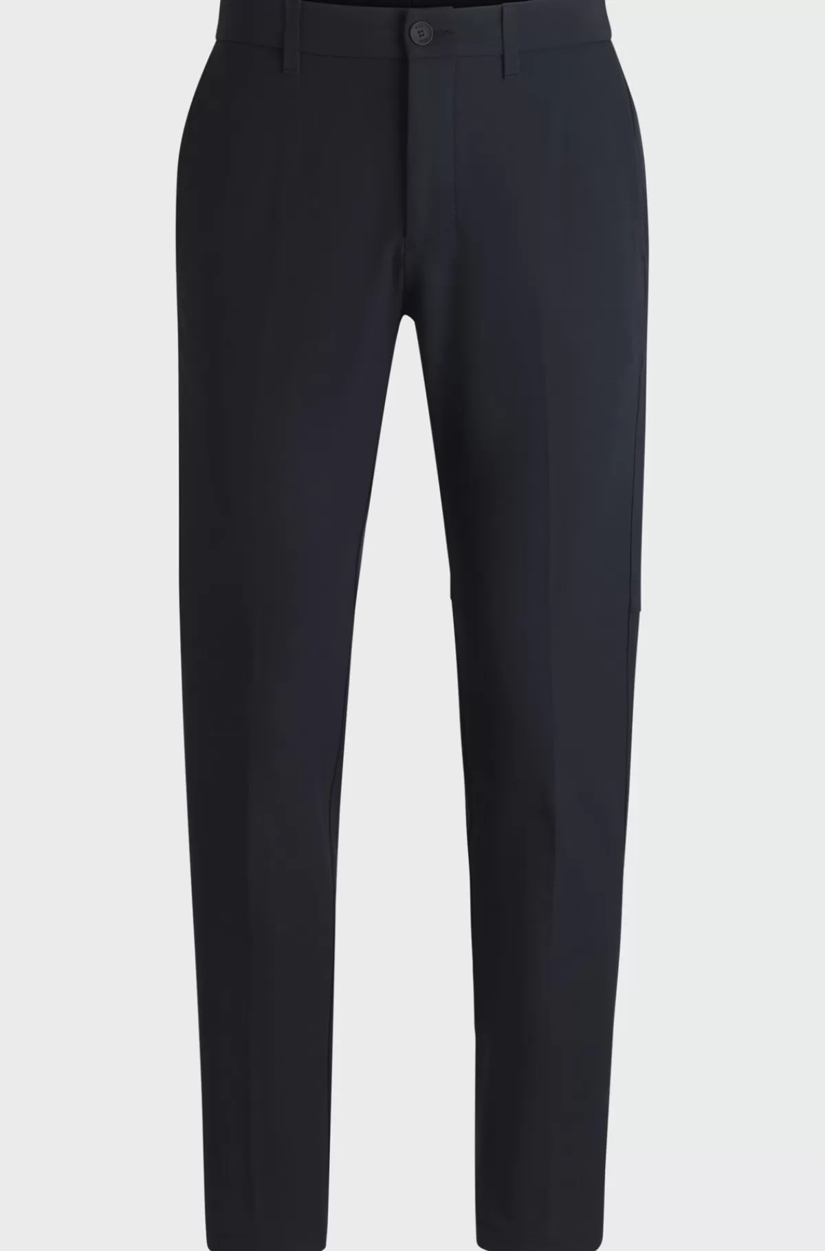 HUGO BOSS Slim Fit Chinos I Strygelet Stof Med Stræk I Fire Retninger Mørkeblå Outlet