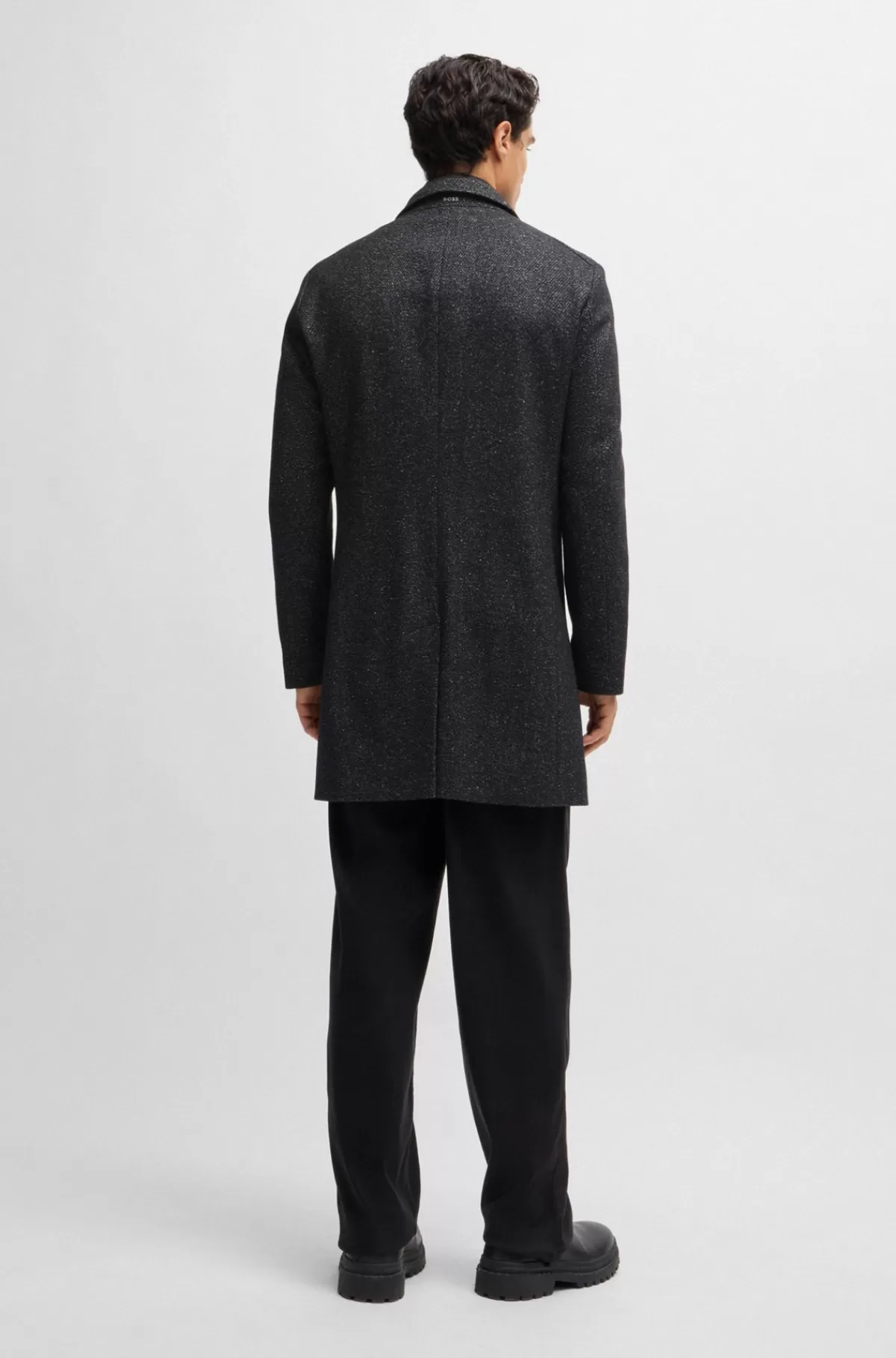 HUGO BOSS Slim Fit Frakke Med Aftagelig Indvendig Del Med Lynlås Sort Shop
