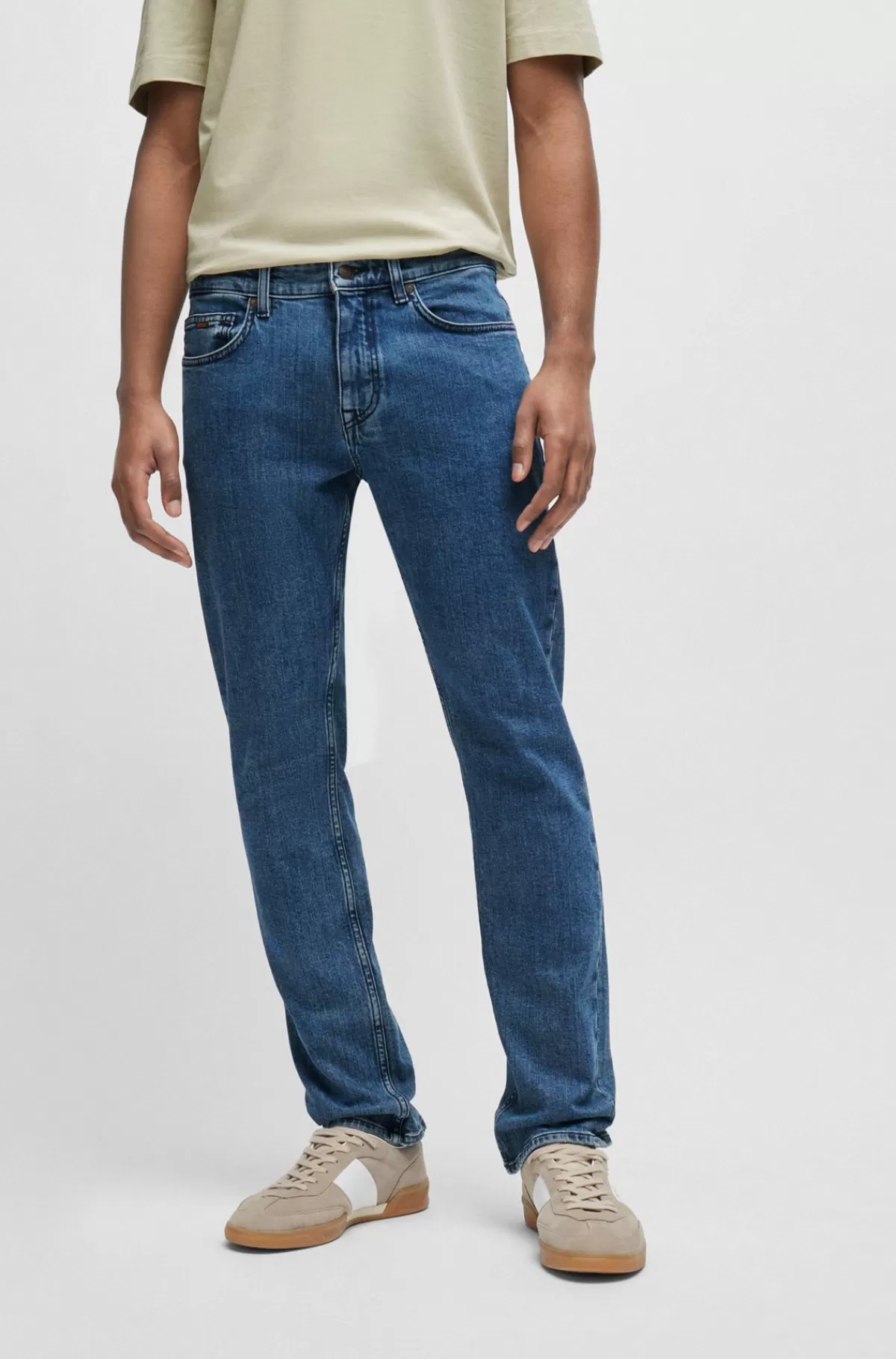 HUGO BOSS Slim Fit Jeans I Behagelig Denim Med Stræk Blå Sale