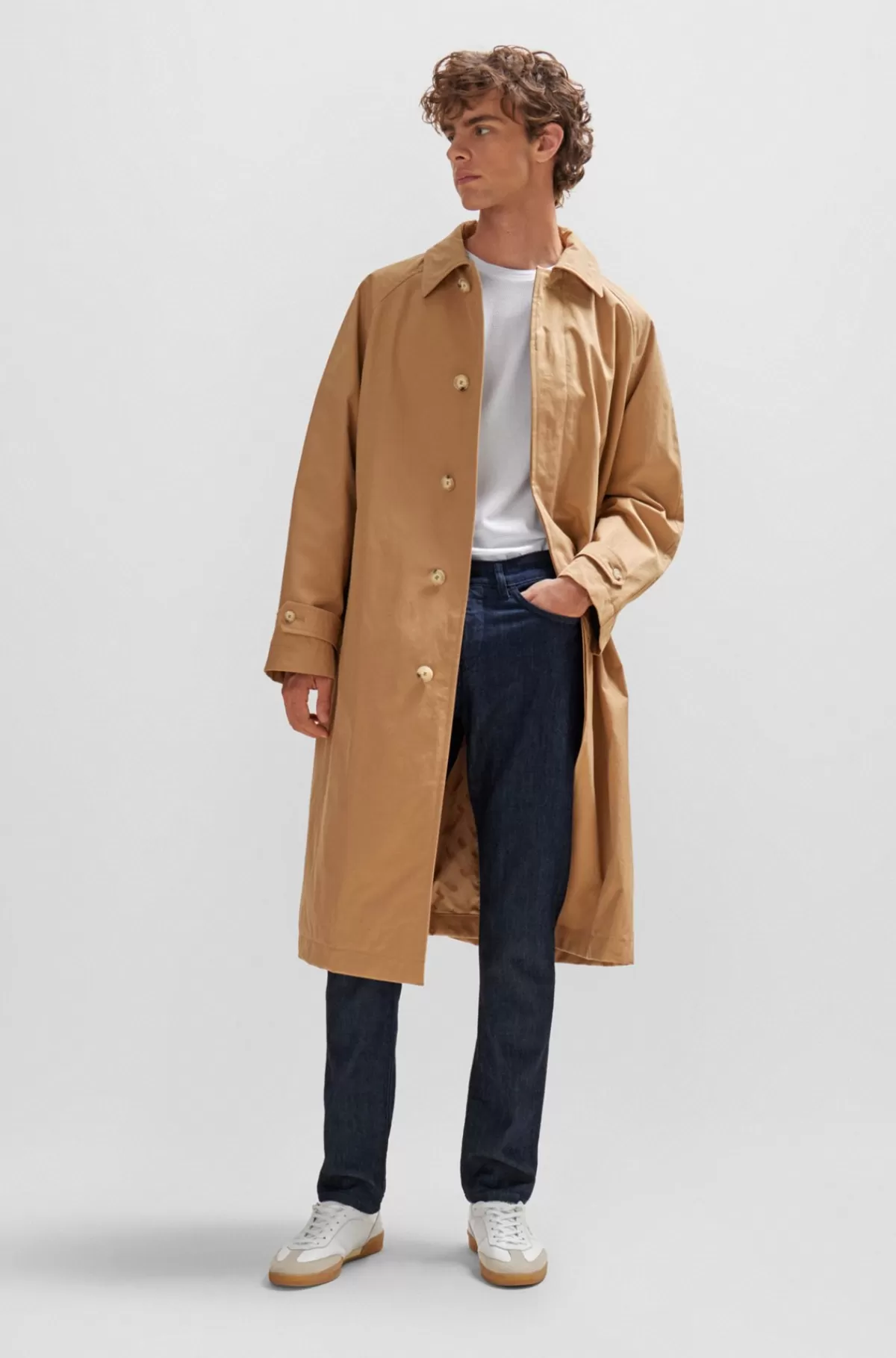 HUGO BOSS Slim Fit Jeans I Blå Denim Med 2-vejs Stræk Mørkeblå Cheap