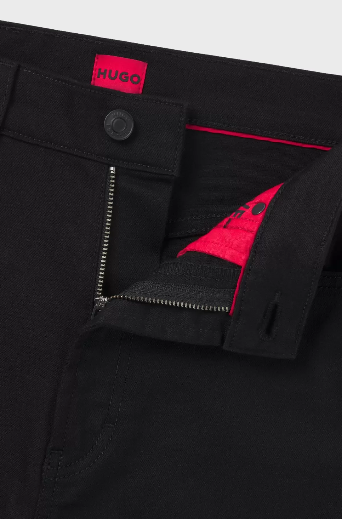 HUGO BOSS Slim Fit Jeans I Farveægte, Denim Med Stræk Sort Shop