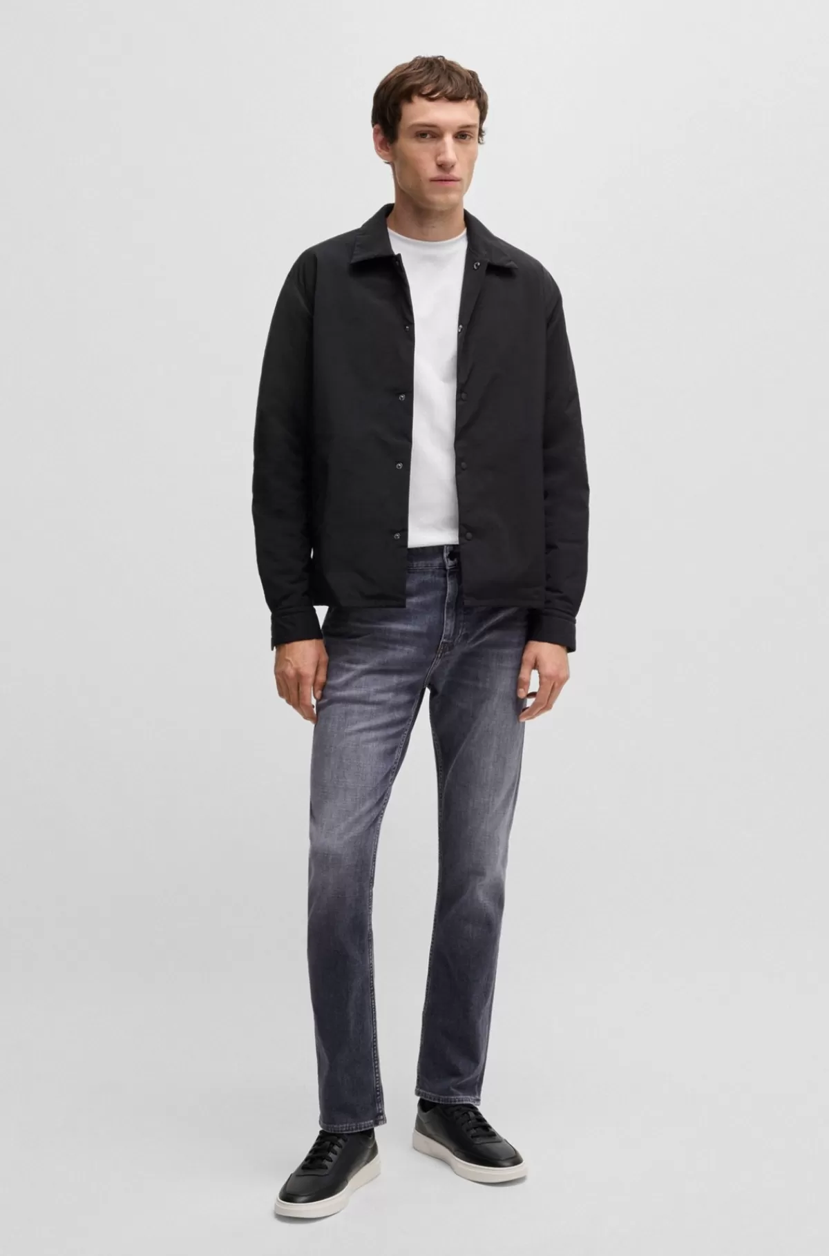 HUGO BOSS Slim Fit Jeans I Blød Denim Grå Store