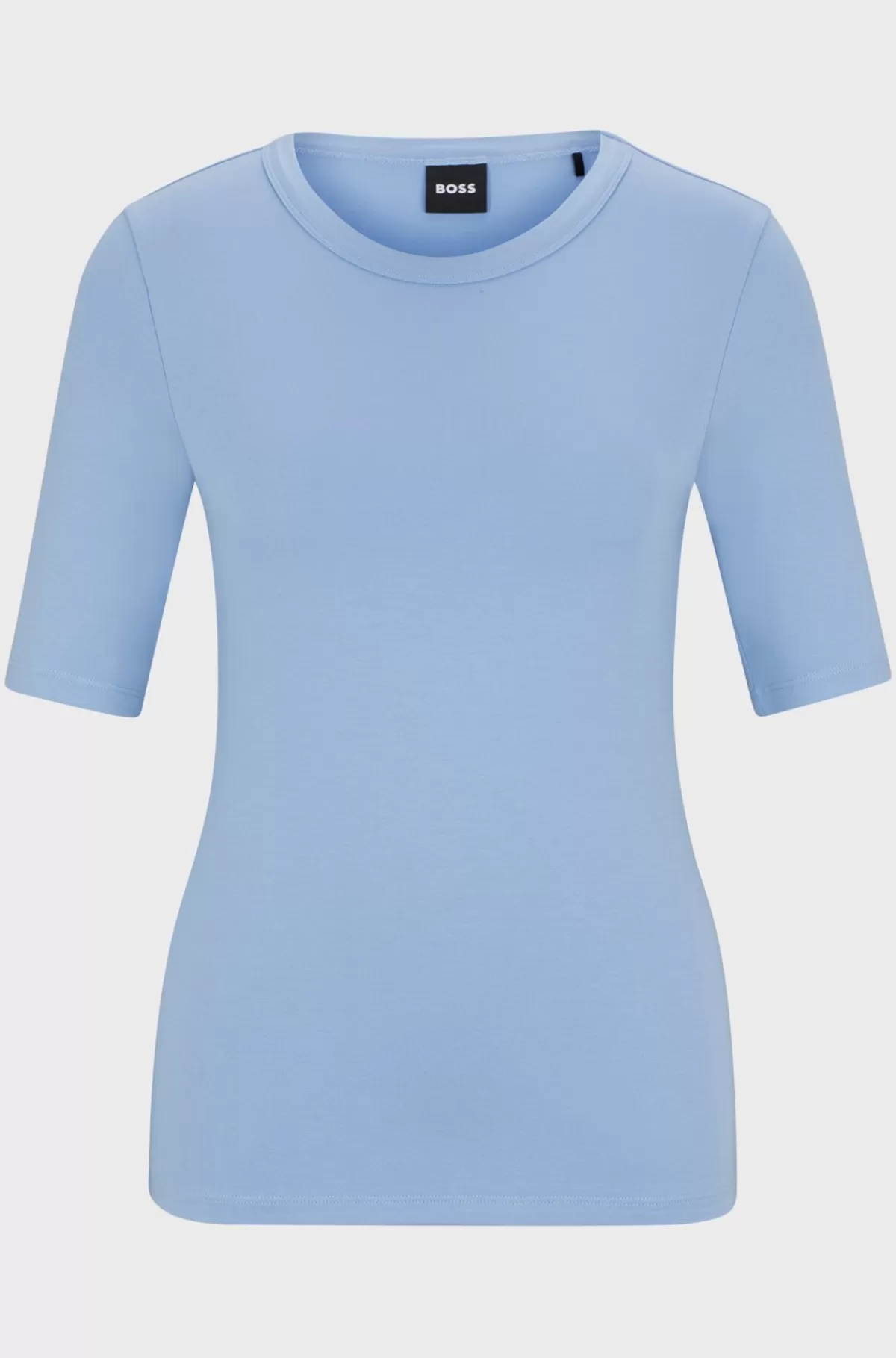 HUGO BOSS Slim Fit T-shirt I En Blanding Med Modal Og Stræk Lyseblå Shop