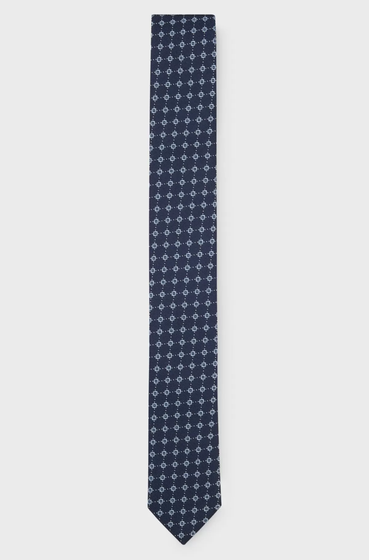 HUGO BOSS Slips Af Silkeblanding Med Vævet Jacquardmønster Mørkeblå Hot
