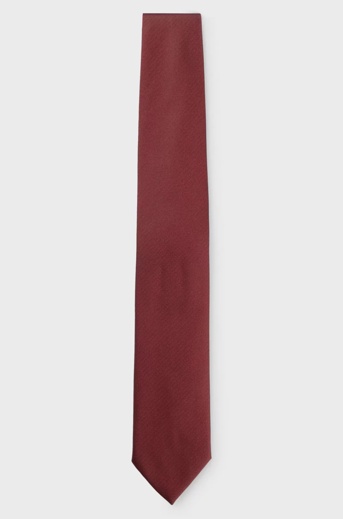 HUGO BOSS Slips I Silkeblanding Med Gennemgående Jacquardmønster Mørkerød Best Sale