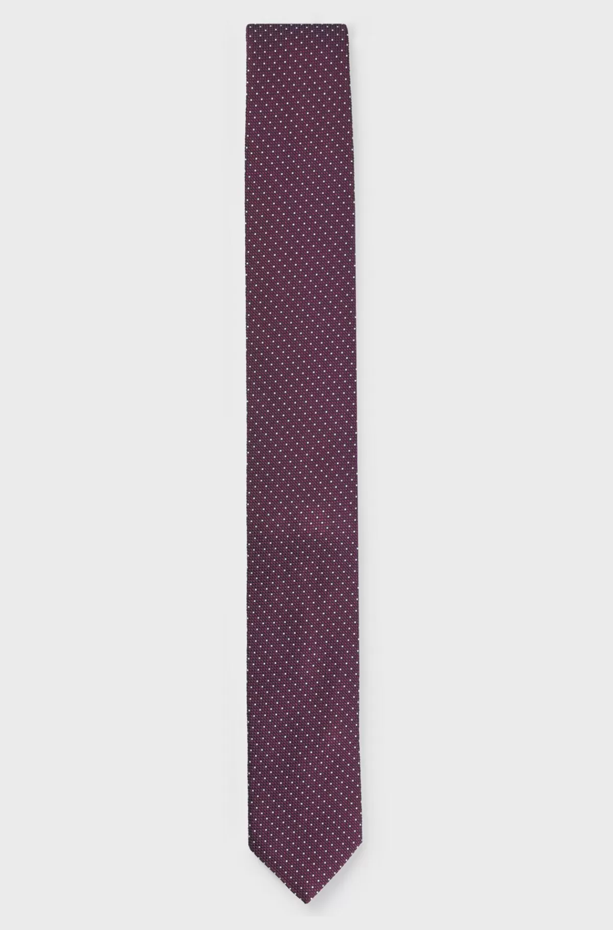 HUGO BOSS Slips I Silkeblanding Med Jacquardvævede Mikroprikker Mørk pink New