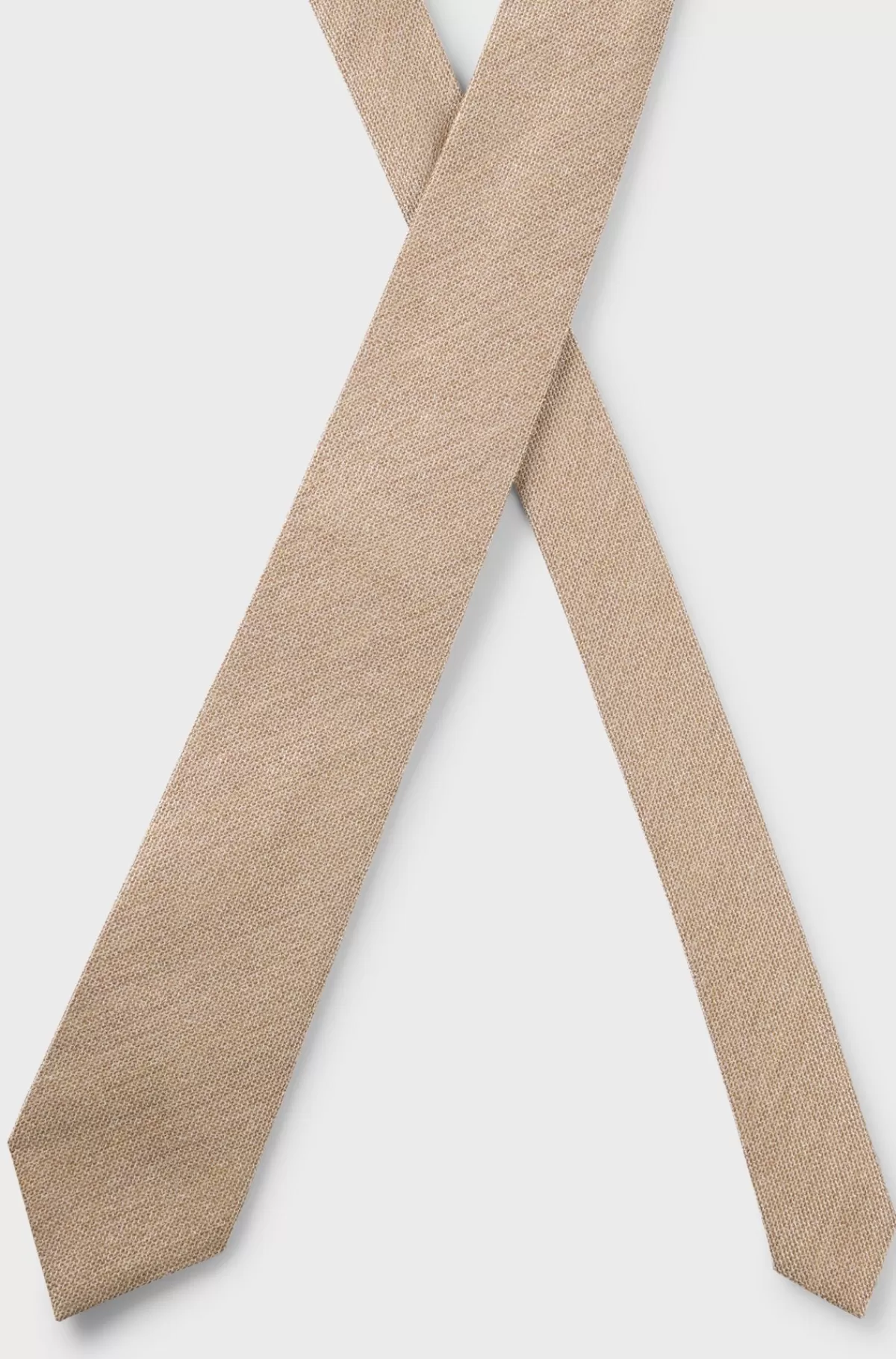 HUGO BOSS Slips Med Struktur I Italiensk Blanding Af Uld Og Silke Beige Best