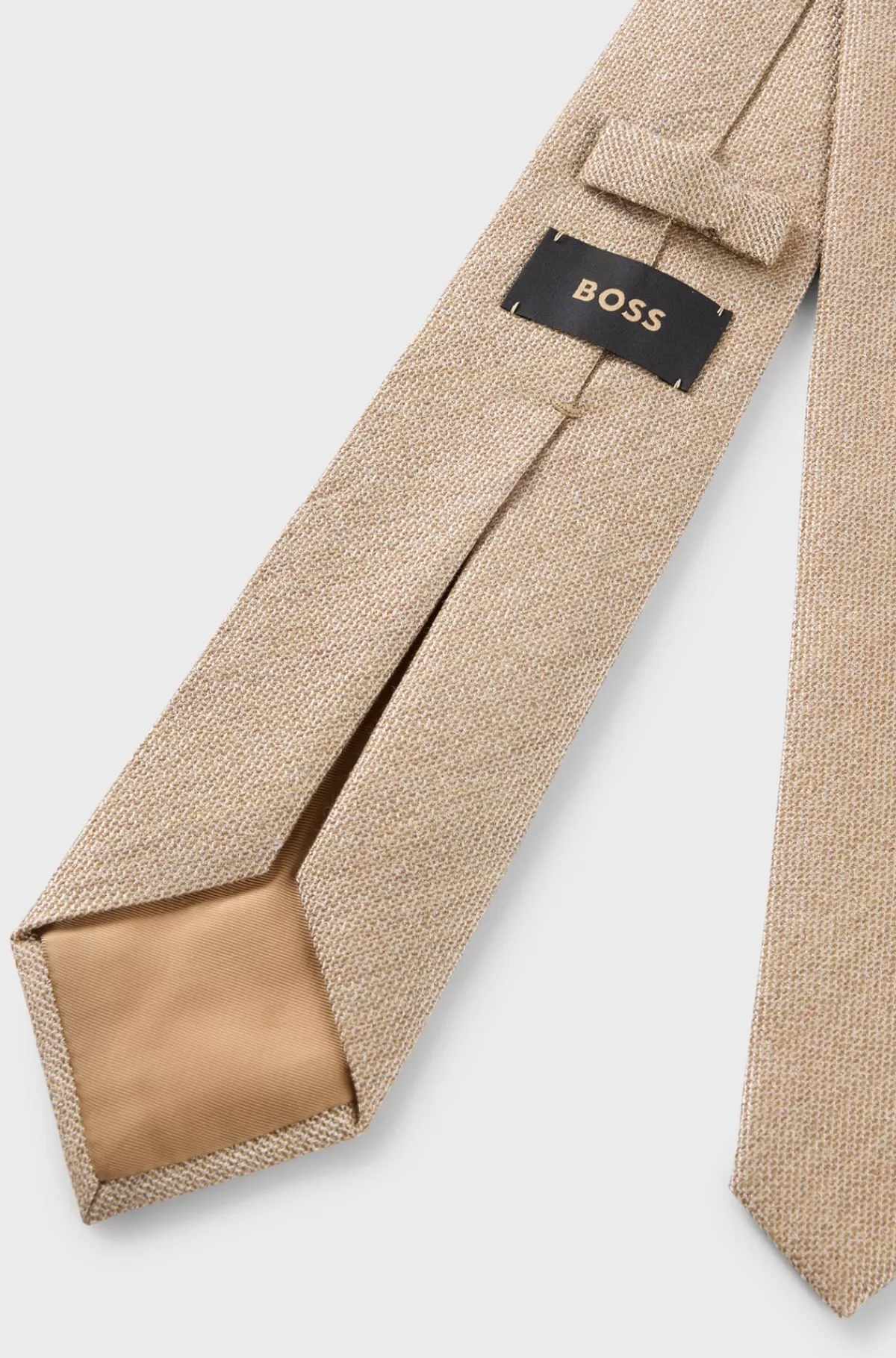 HUGO BOSS Slips Med Struktur I Italiensk Blanding Af Uld Og Silke Beige Best