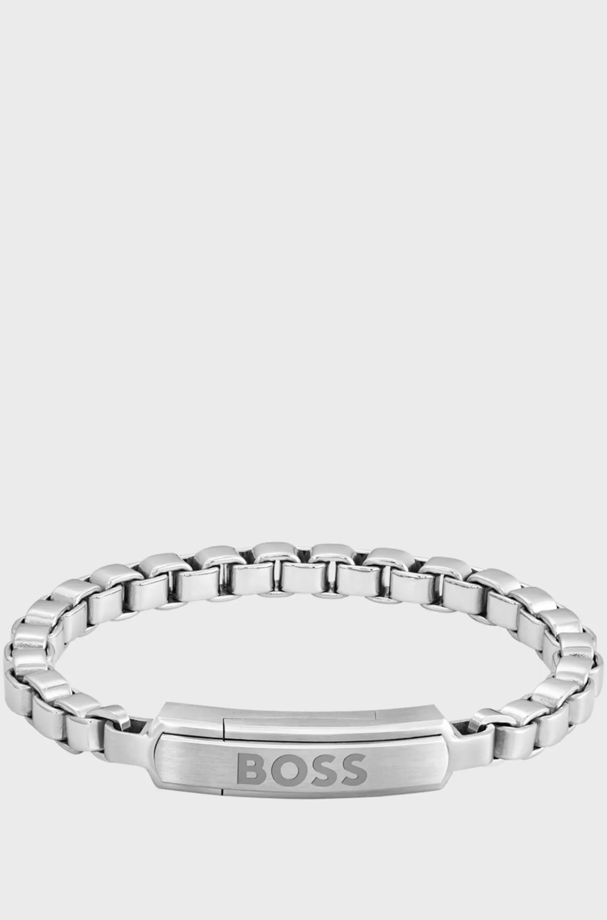 HUGO BOSS t Armbånd Med Veneziakæde Og Brandet Lås Sølvfarve Cheap