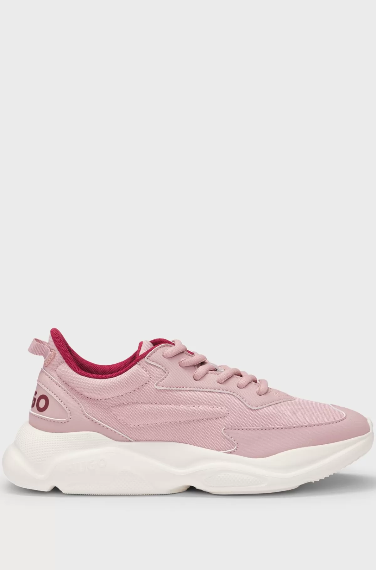 HUGO BOSS Sneakers I Blandede Materialer Med Kontrastlogoer Lys pink New