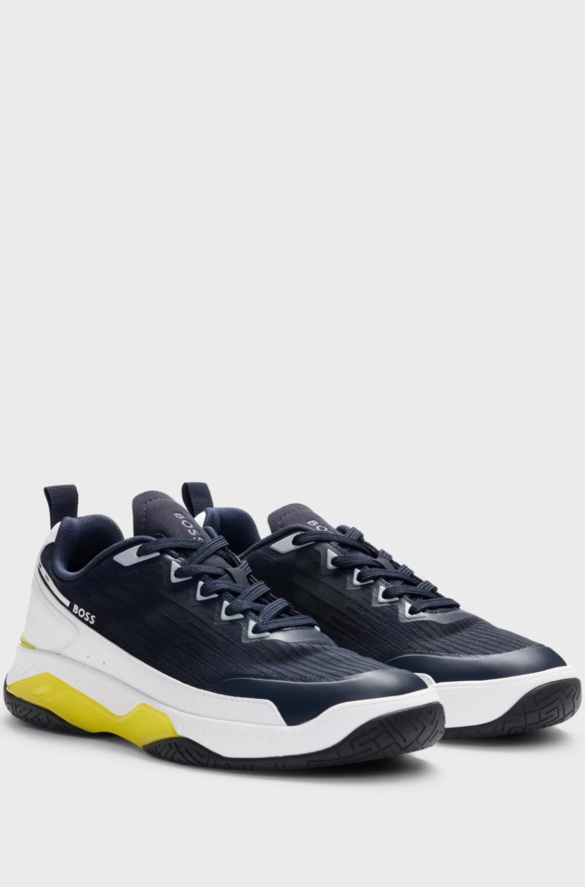 HUGO BOSS Sneakers I Blandede Materialer Med Skridsikker Sål Mørkeblå Discount
