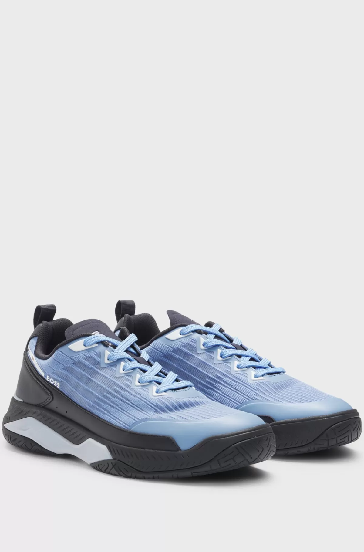 HUGO BOSS Sneakers I Blandede Materialer Med Skridsikker Sål Lyseblå Store