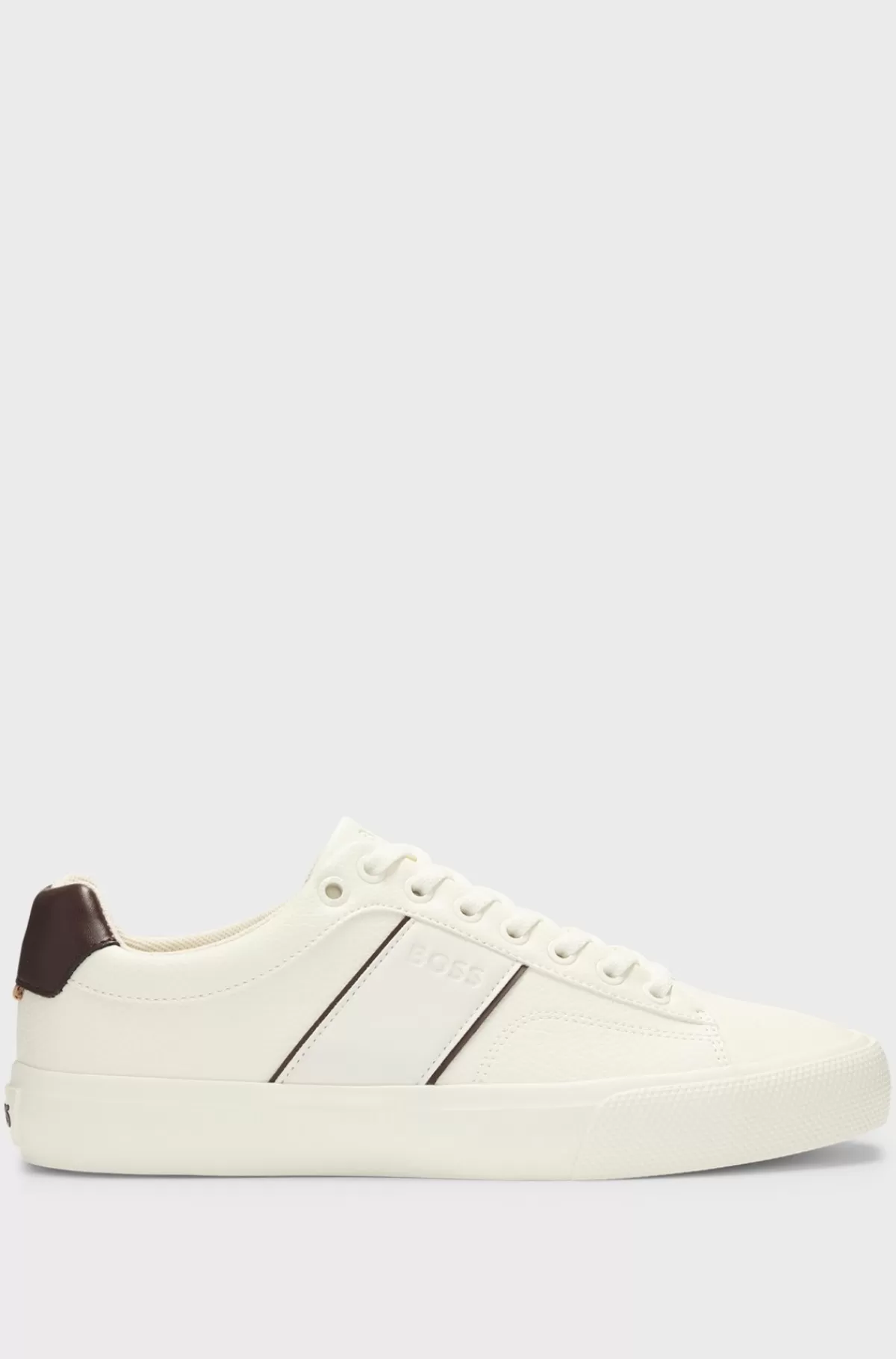 HUGO BOSS Sneakers I Imiteret Læder Med Almindelig Og Kornet Tekstur Naturlig Cheap
