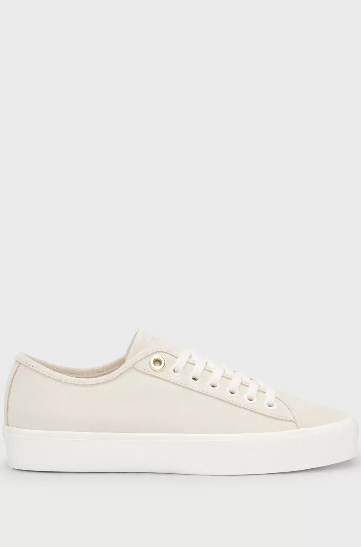 HUGO BOSS Sneakers I Ruskind Med Snørebånd Og Brandede Snørehuller Naturlig Online