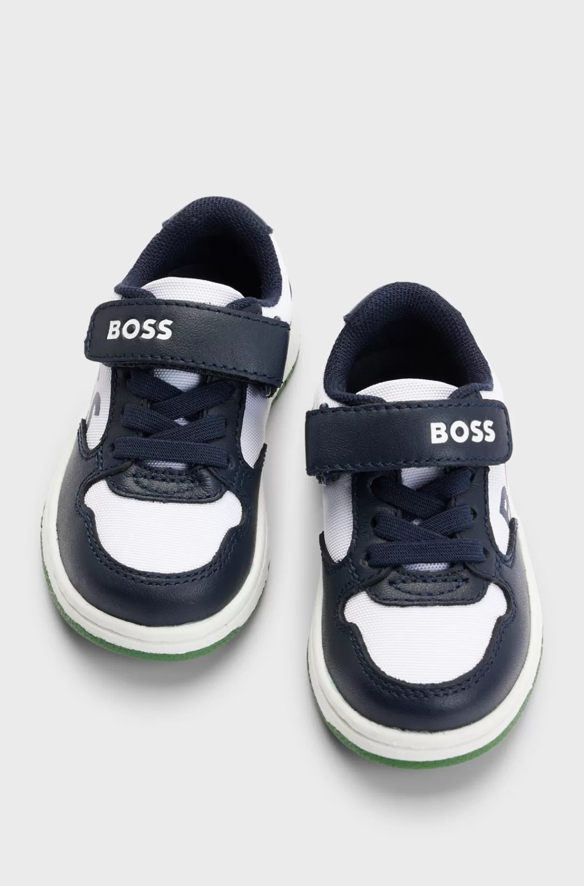 HUGO BOSS Sneakers Til Børn I Kanvas Og Læder Med Brandet Rem Mørkeblå Best Sale