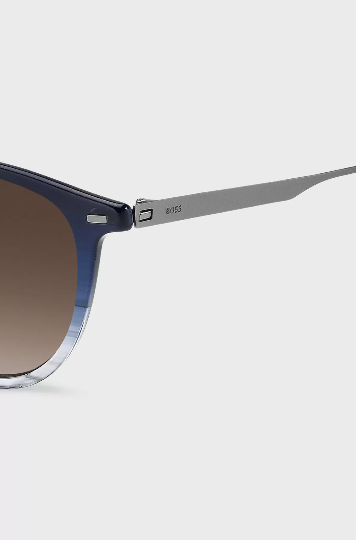 HUGO BOSS Solbriller I t Acetat Med Gradueret Effekt Blå Clearance
