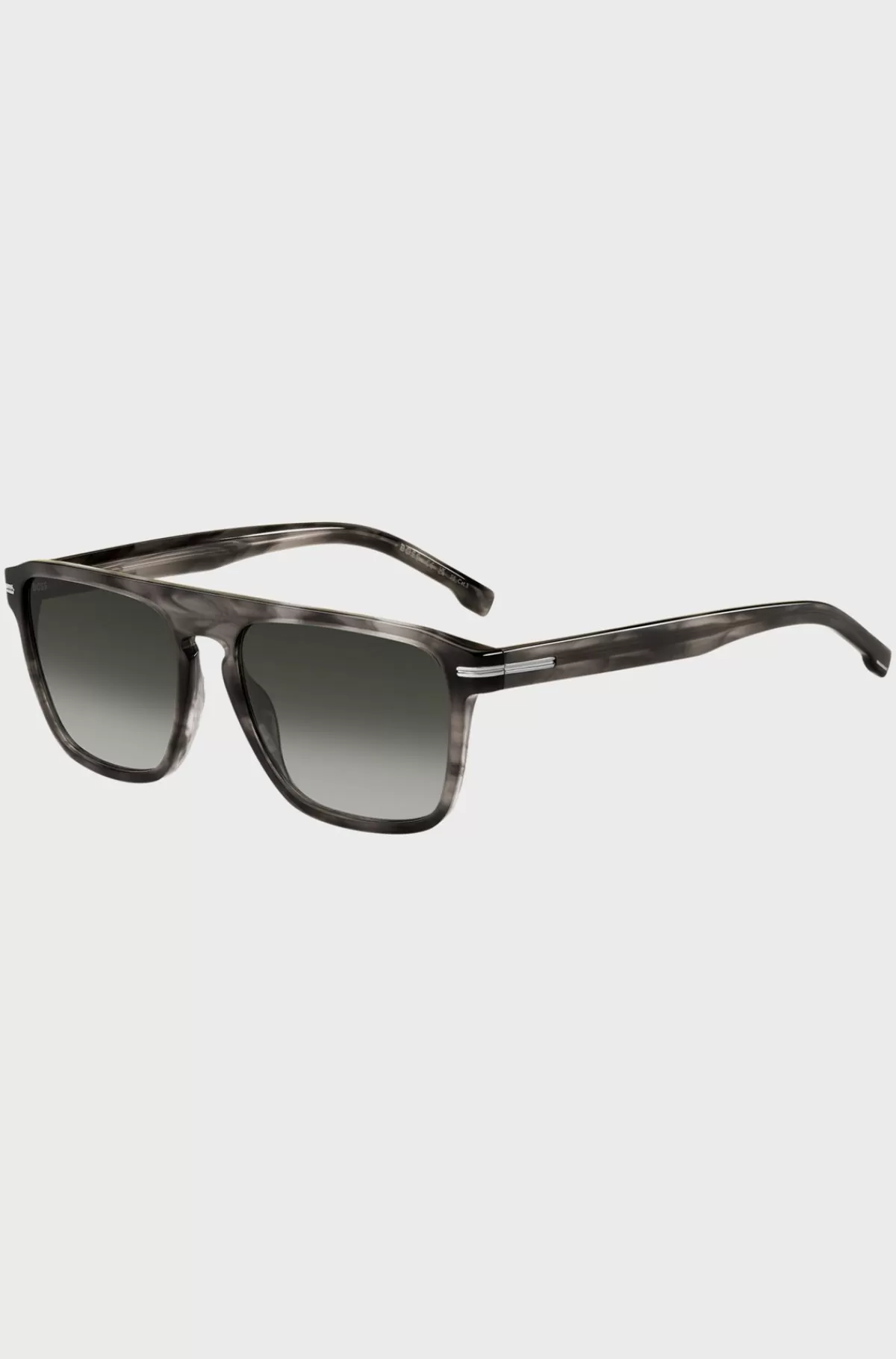 HUGO BOSS Solbriller I Grå-acetat Med Signaturmetal Mønstret Flash Sale