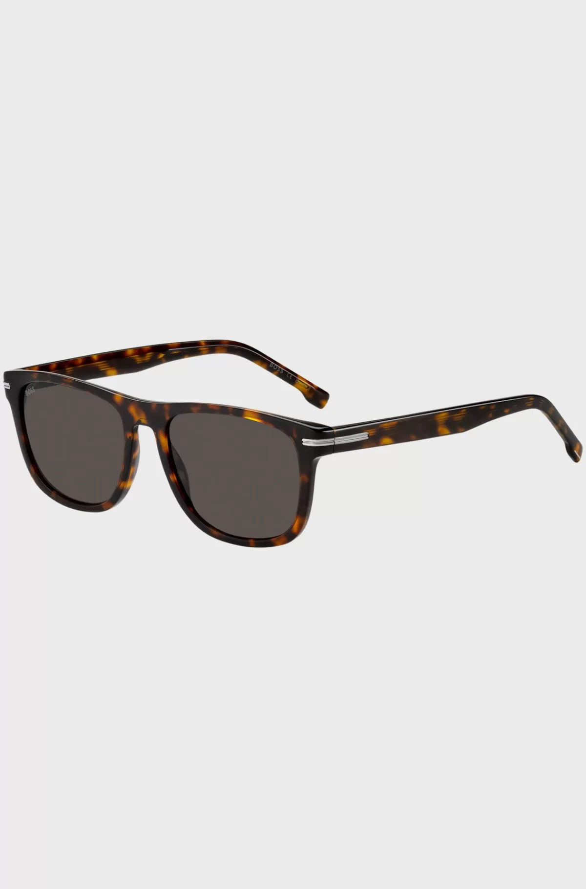 HUGO BOSS Solbriller I Havana-acetat Med Sølvfarvet Metal Brun New