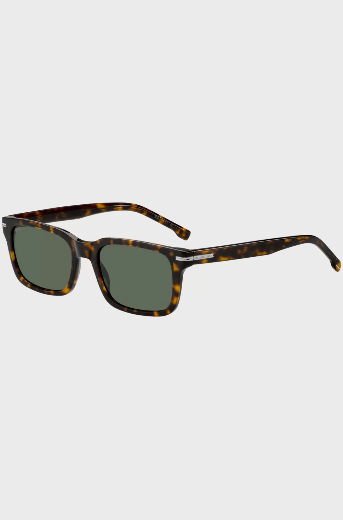 HUGO BOSS Solbriller I Havana-acetat Med Sølvfarvet Metal Brun Store