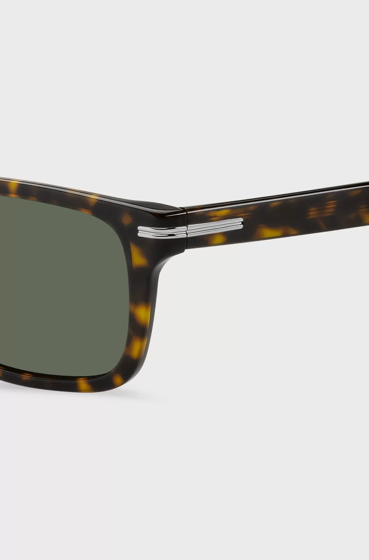 HUGO BOSS Solbriller I Havana-acetat Med Sølvfarvet Metal Brun Store