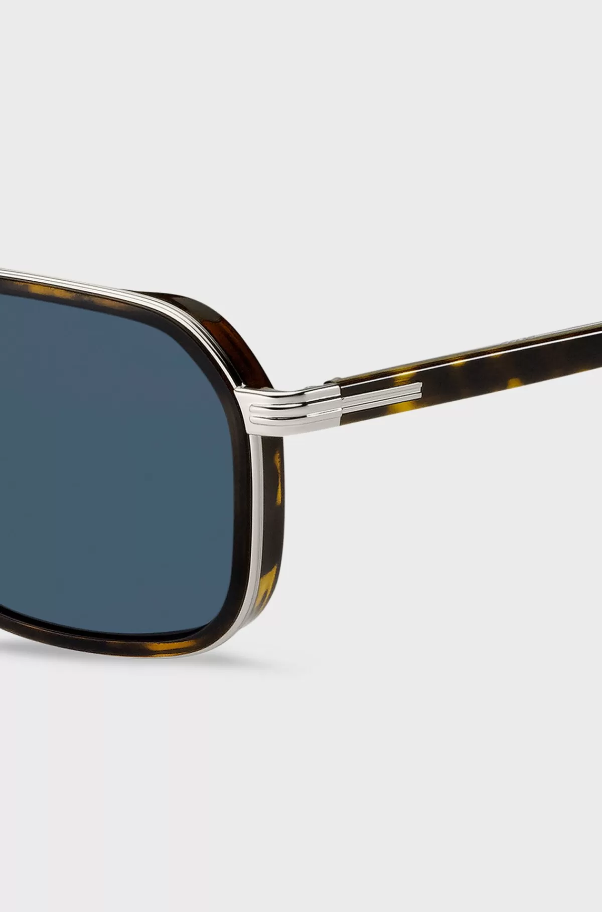 HUGO BOSS Solbriller I Havana-acetat Med Stål Og Effekt Med Flere Lag Brun Discount