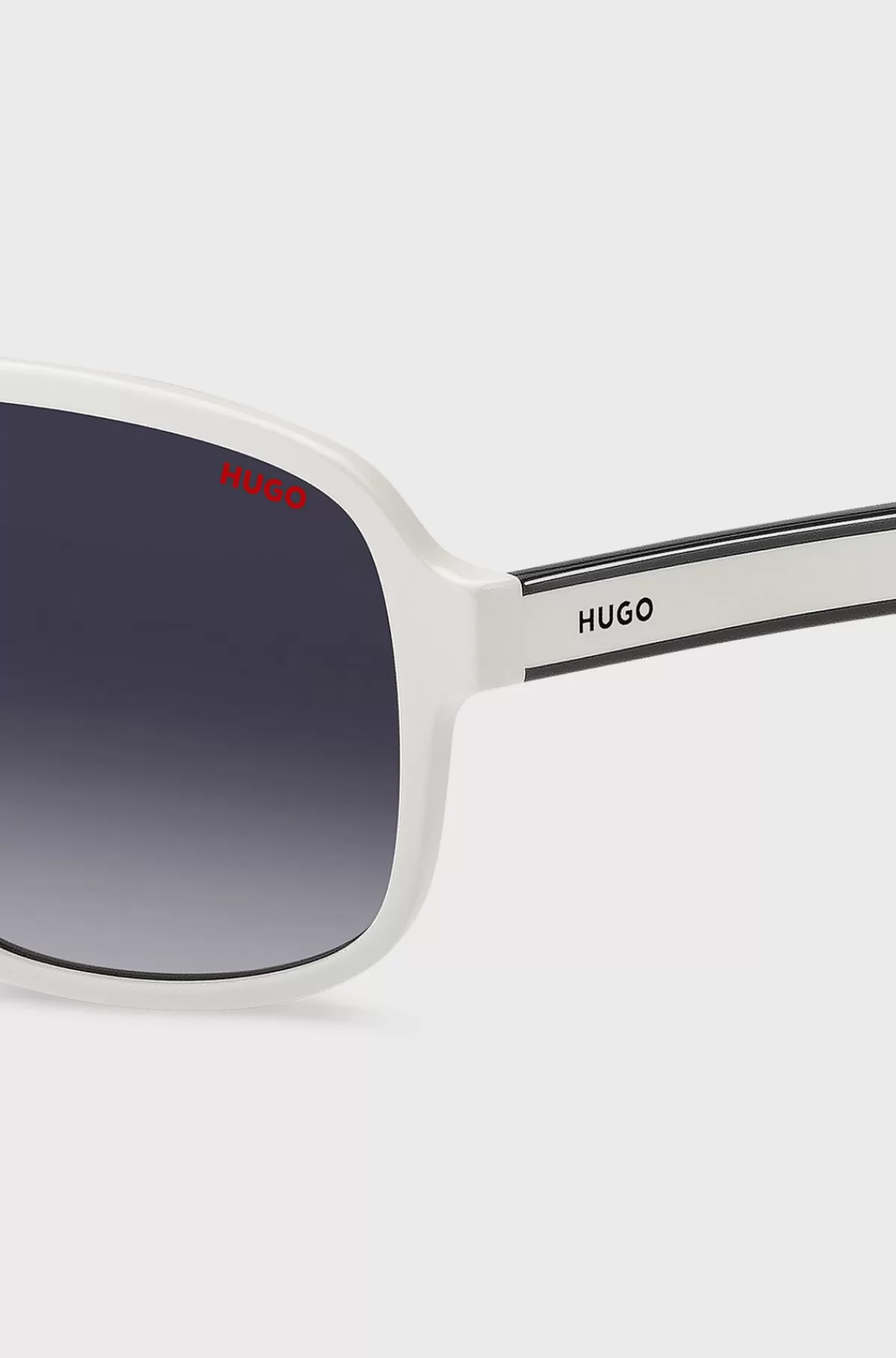 HUGO BOSS Solbriller I Acetat Med Lagdelte Stænger Hvid Outlet