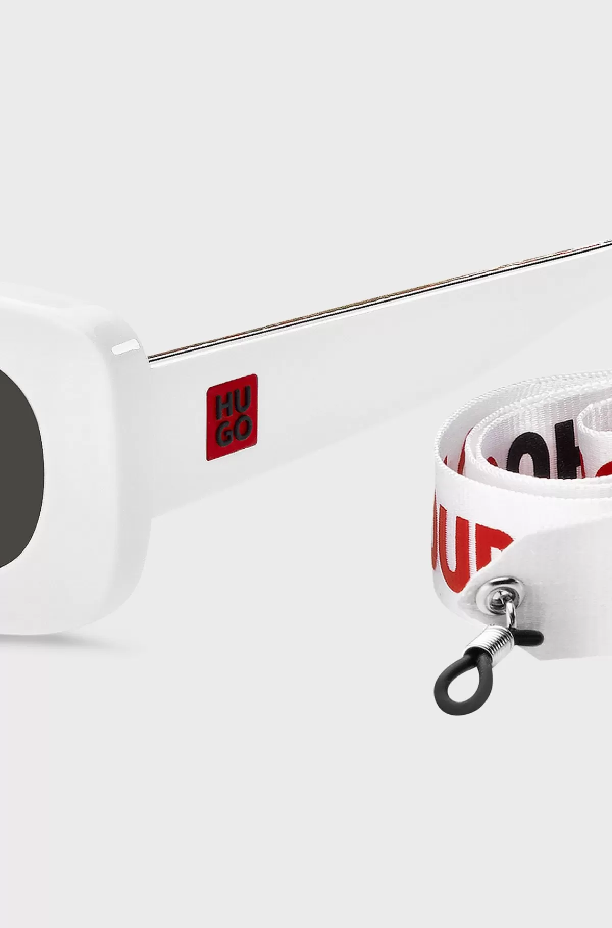 HUGO BOSS Solbriller I t Acetat Med Aftagelig Sloganstrop Hvid Discount
