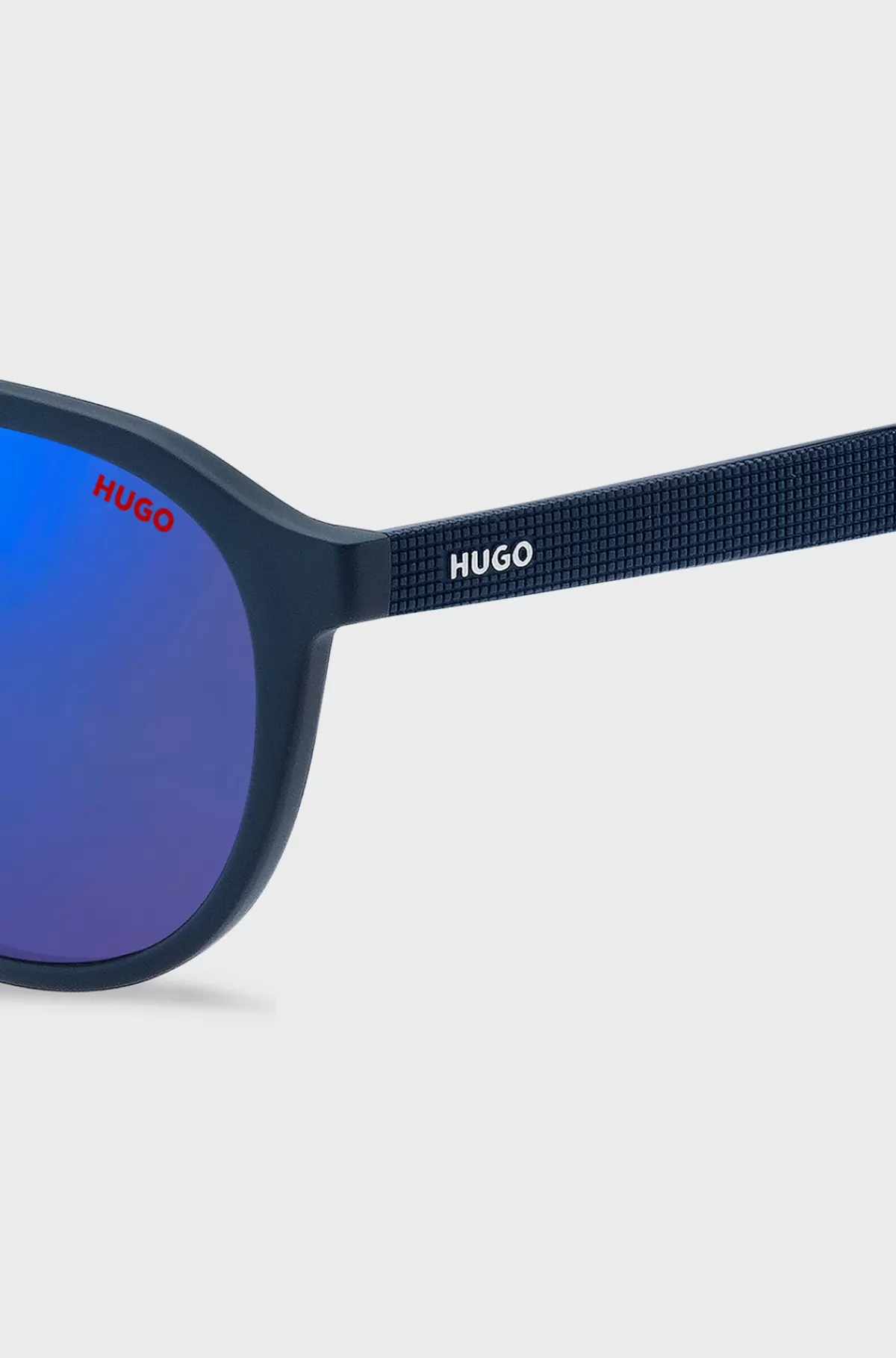 HUGO BOSS Solbriller I Marinet Acetat Med Glas Og Mønstrede Stænger Blå Hot