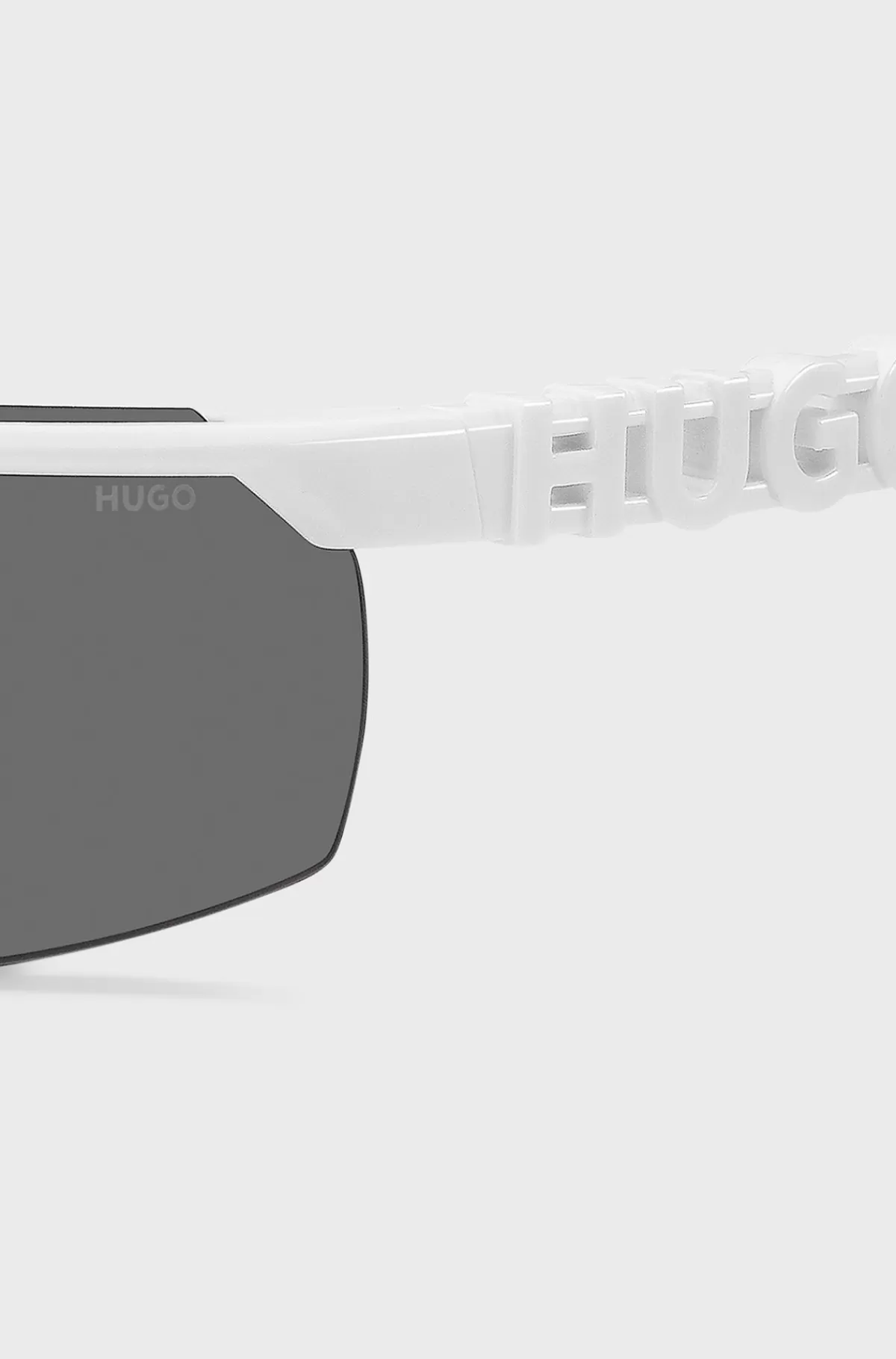 HUGO BOSS Solbriller I Maskestil I Med 3D-logo På Stængerne Hvid Fashion