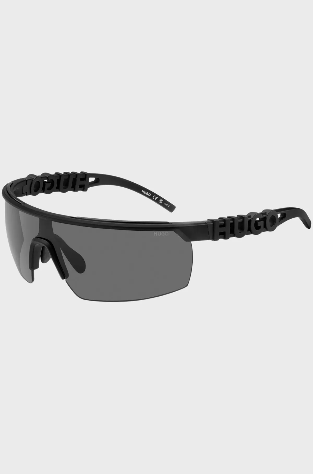 HUGO BOSS Solbriller I Maskestil I Acetat Med 3D-logo På Stængerne Sort Cheap