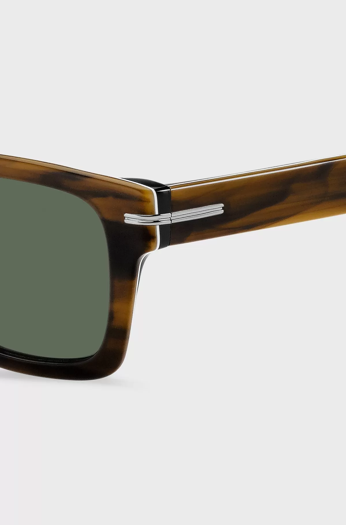HUGO BOSS Solbriller I Mønstret Acetat Med Sølvfarvet Metal Brun Online