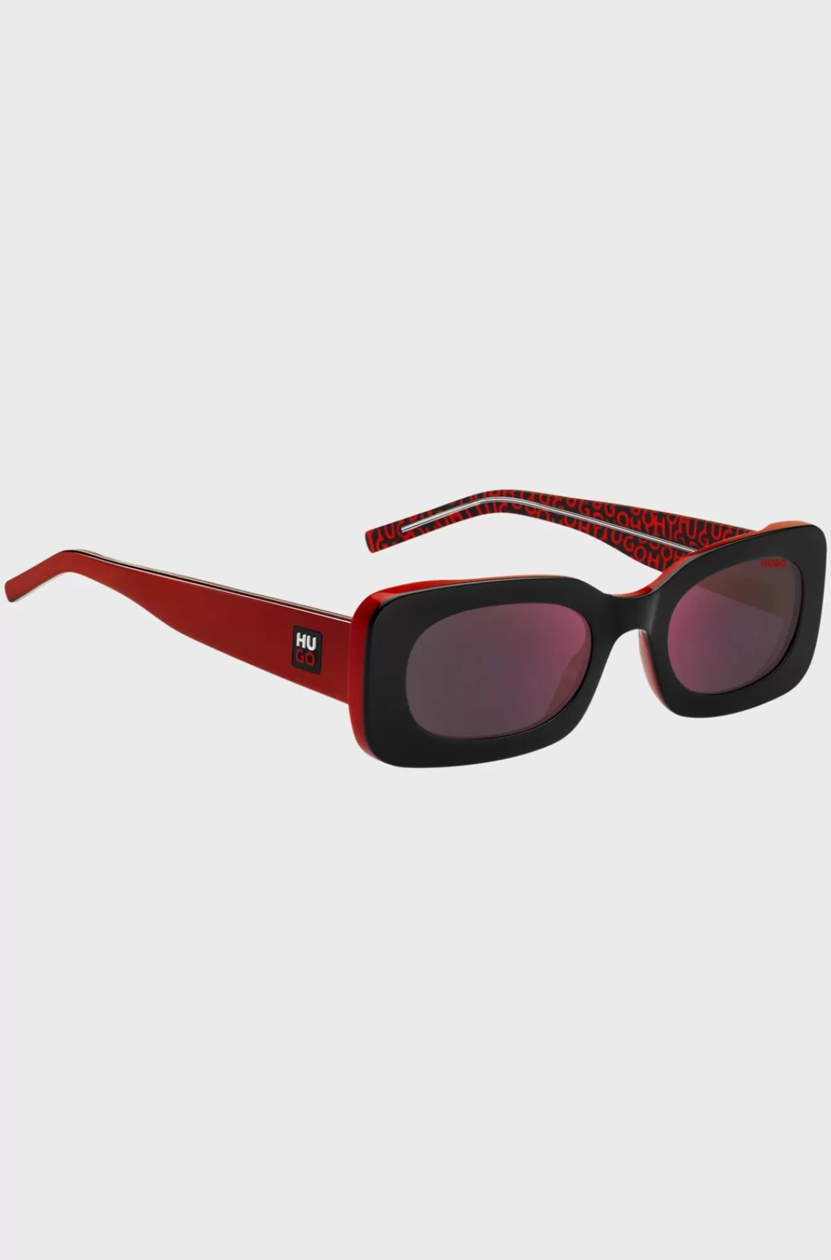 HUGO BOSS Solbriller I t Og Sort Acetat Med Aftagelig Slogan-strop Rød Flash Sale