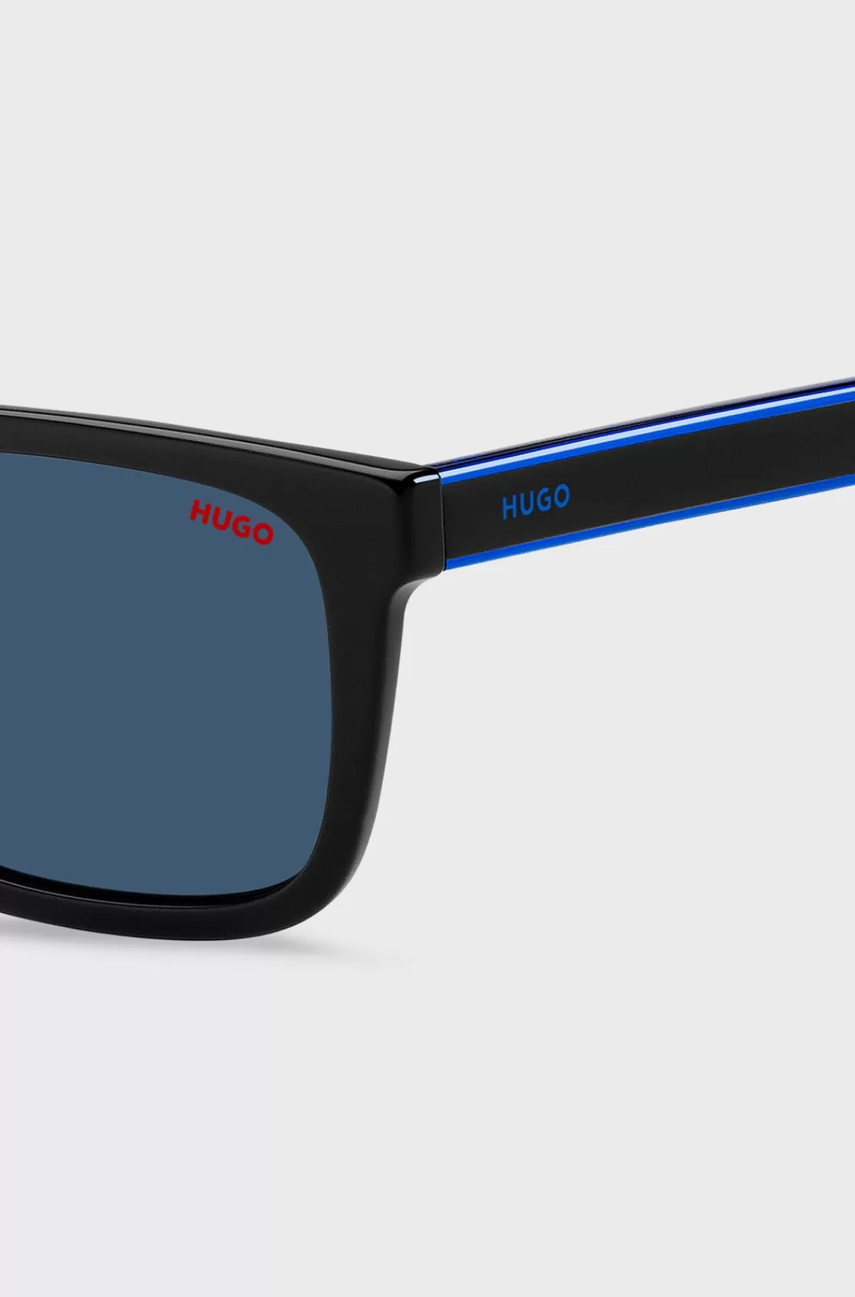 HUGO BOSS Solbriller I Acetat Med Blåtonede Glas Sort Hot