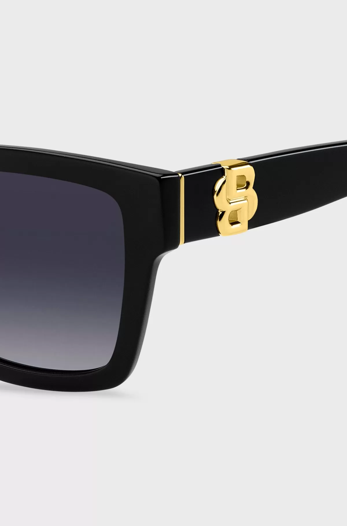 HUGO BOSS Solbriller I Acetat Med Dobbelt B-monogrammer I Guld Sort Best Sale