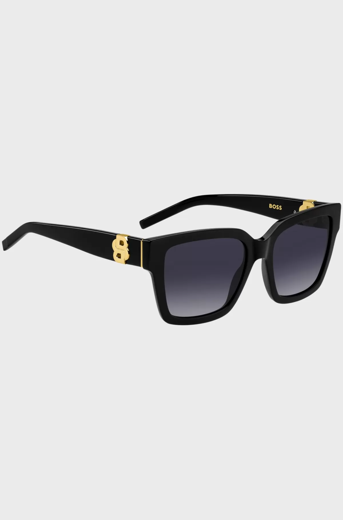 HUGO BOSS Solbriller I Acetat Med Dobbelt B-monogrammer I Guld Sort Best Sale