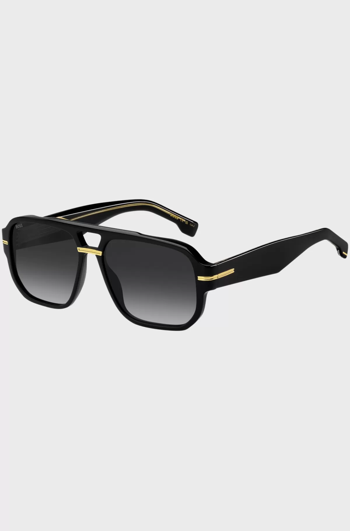 HUGO BOSS Solbriller I Acetat Med Guldfarvede Detaljer Sort Flash Sale