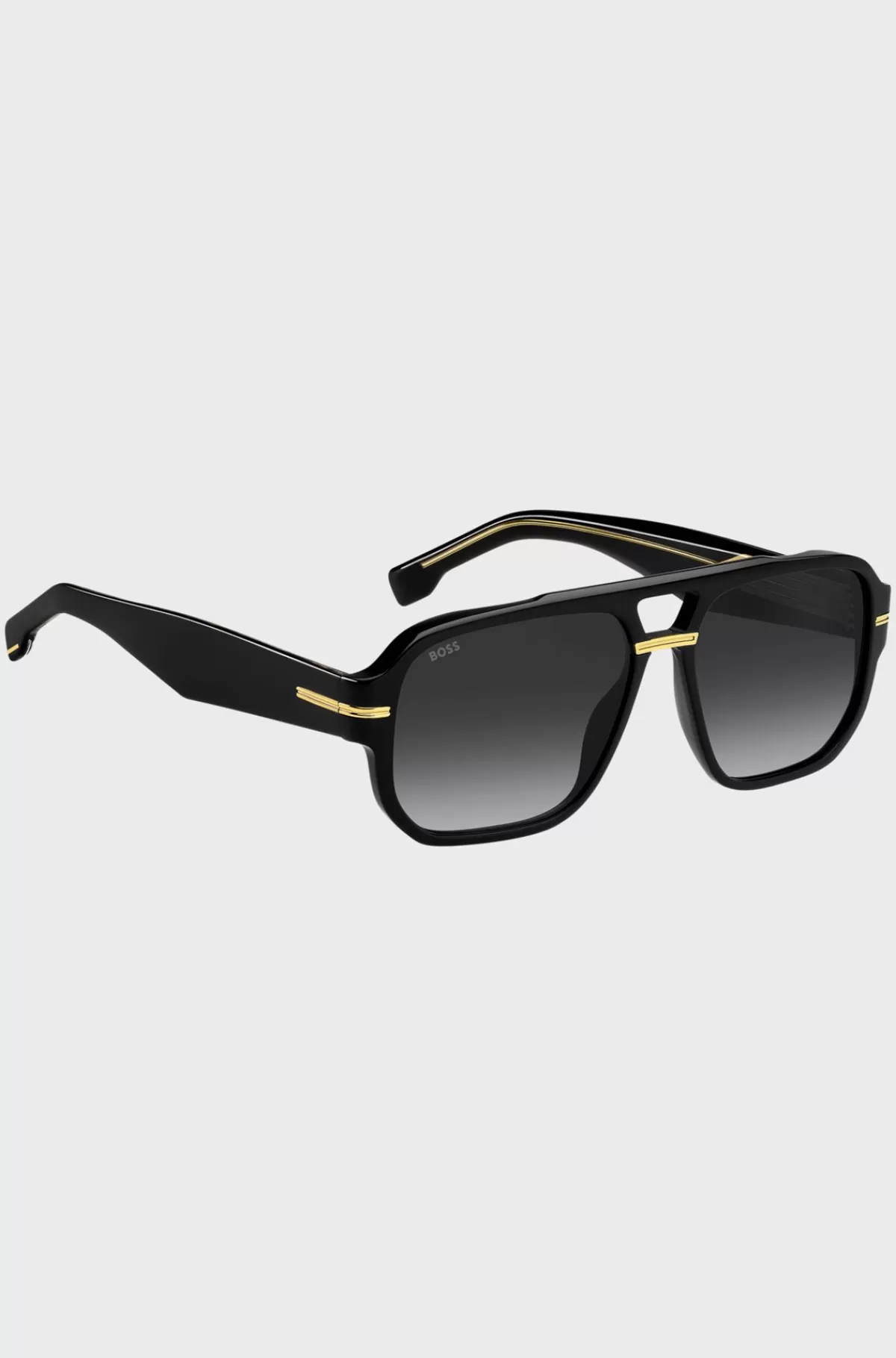 HUGO BOSS Solbriller I Acetat Med Guldfarvede Detaljer Sort Flash Sale