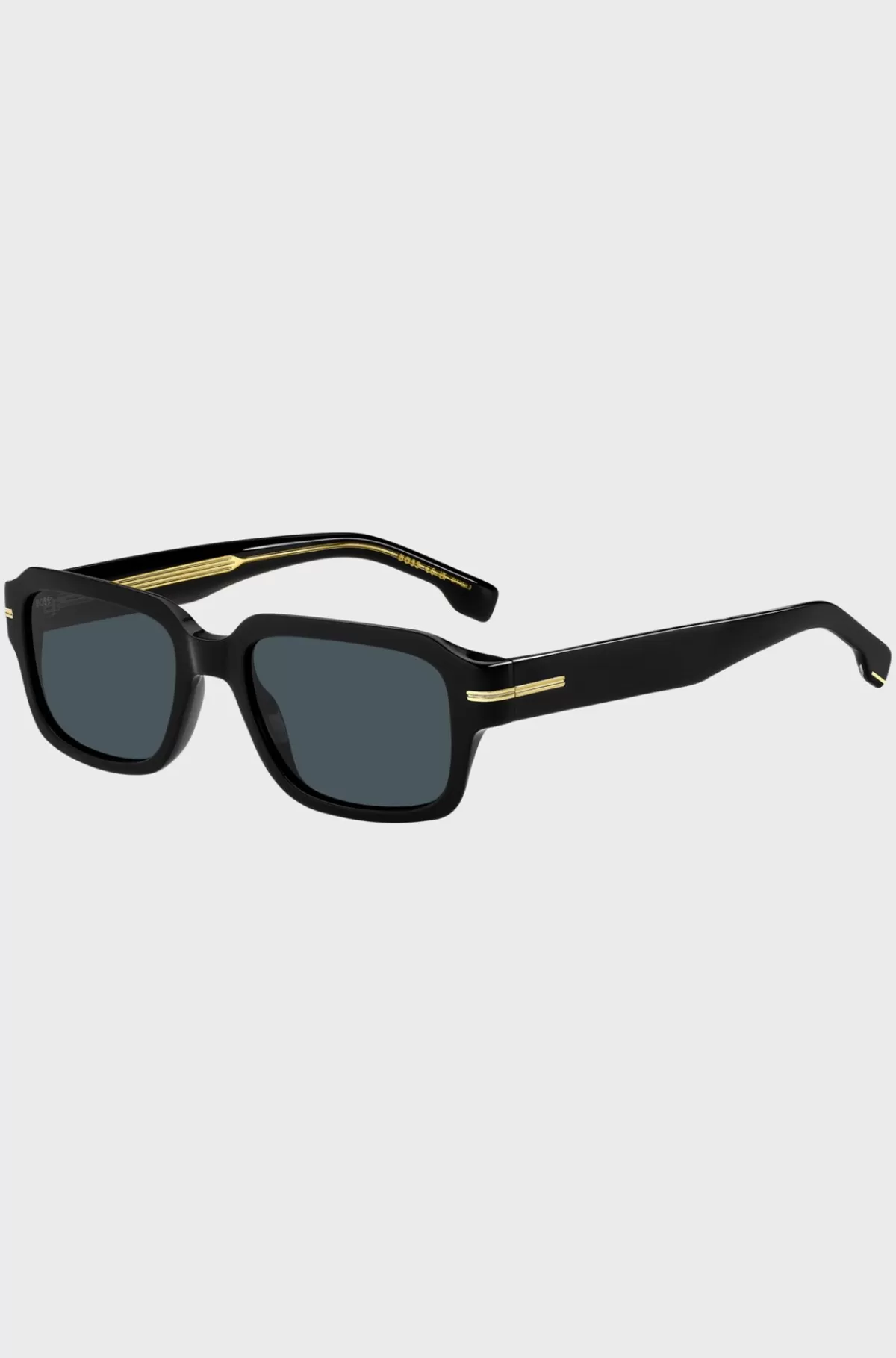 HUGO BOSS Solbriller I Acetat Med Guldfarvet Metal Sort Flash Sale