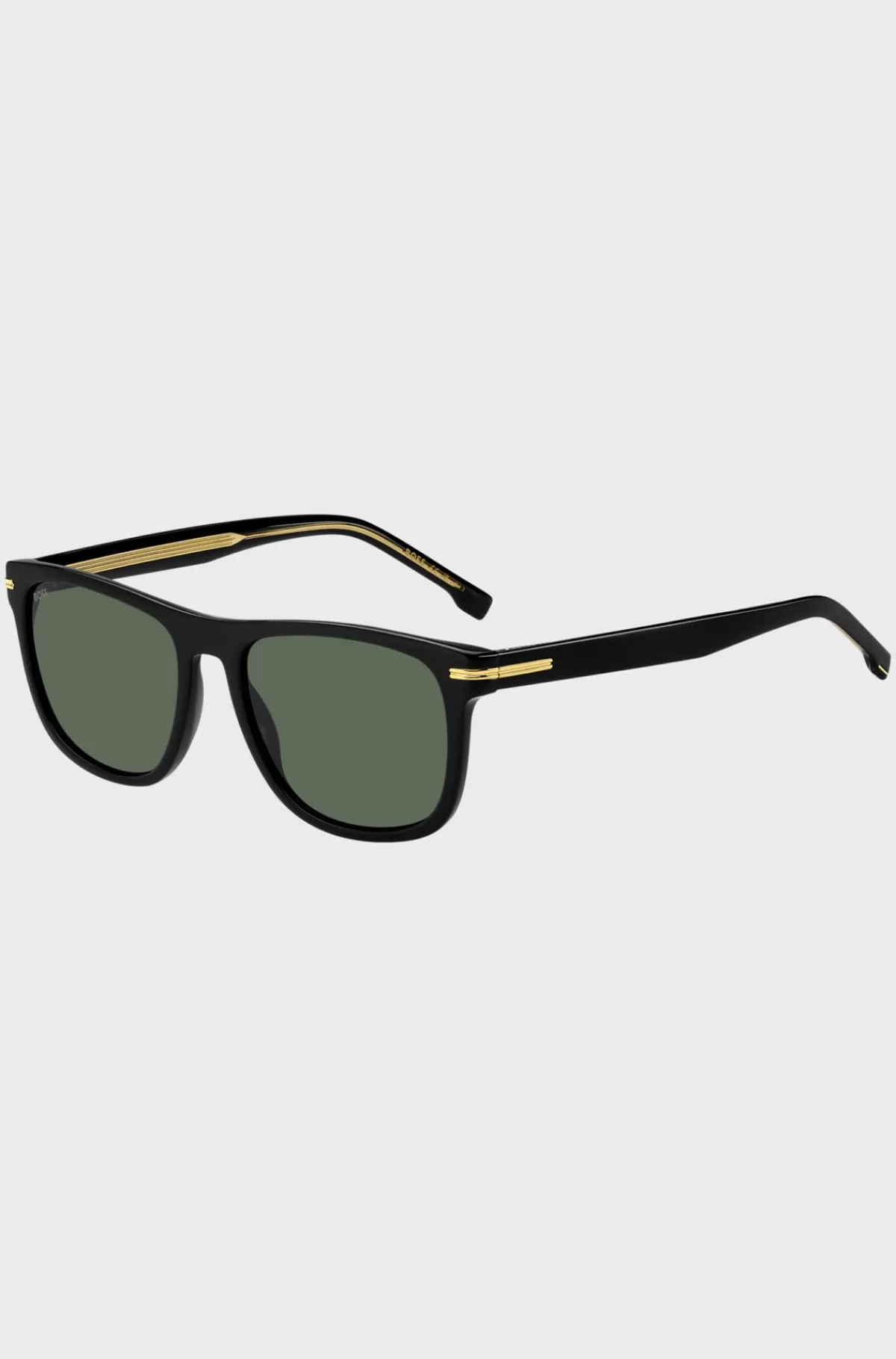 HUGO BOSS Solbriller I Acetat Med Guldfarvet Metal Sort Fashion