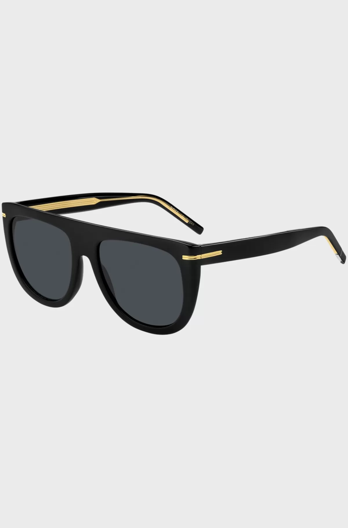 HUGO BOSS Solbriller I Acetat Med Guldfarvet Metal Sort Sale