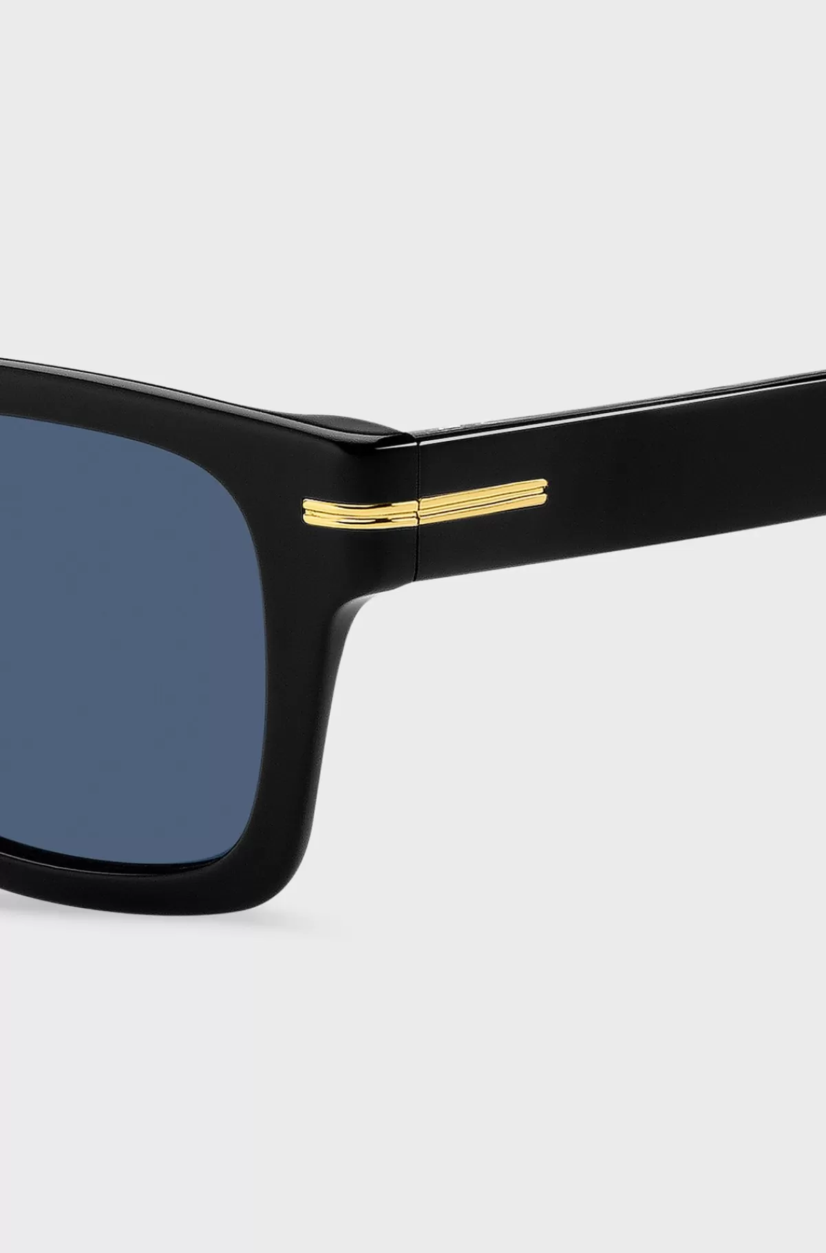 HUGO BOSS Solbriller I Acetat Med Guldfarvet Metal Sort Best Sale