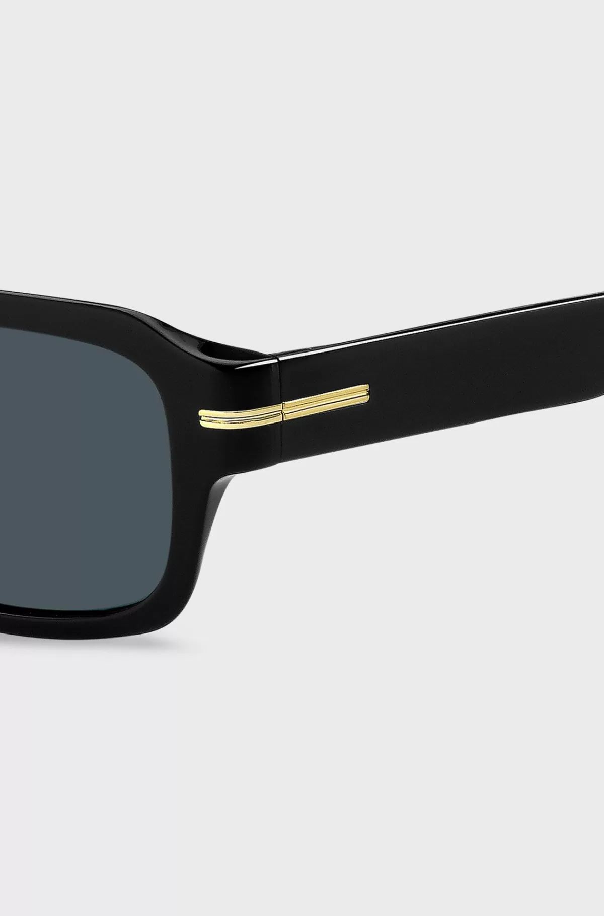 HUGO BOSS Solbriller I Acetat Med Guldfarvet Metal Sort Flash Sale